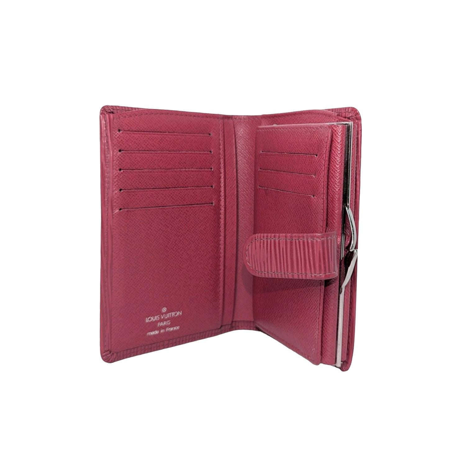 Französische EPI Leder-Brieftasche von Louis Vuitton, EPI, rot im Angebot 1