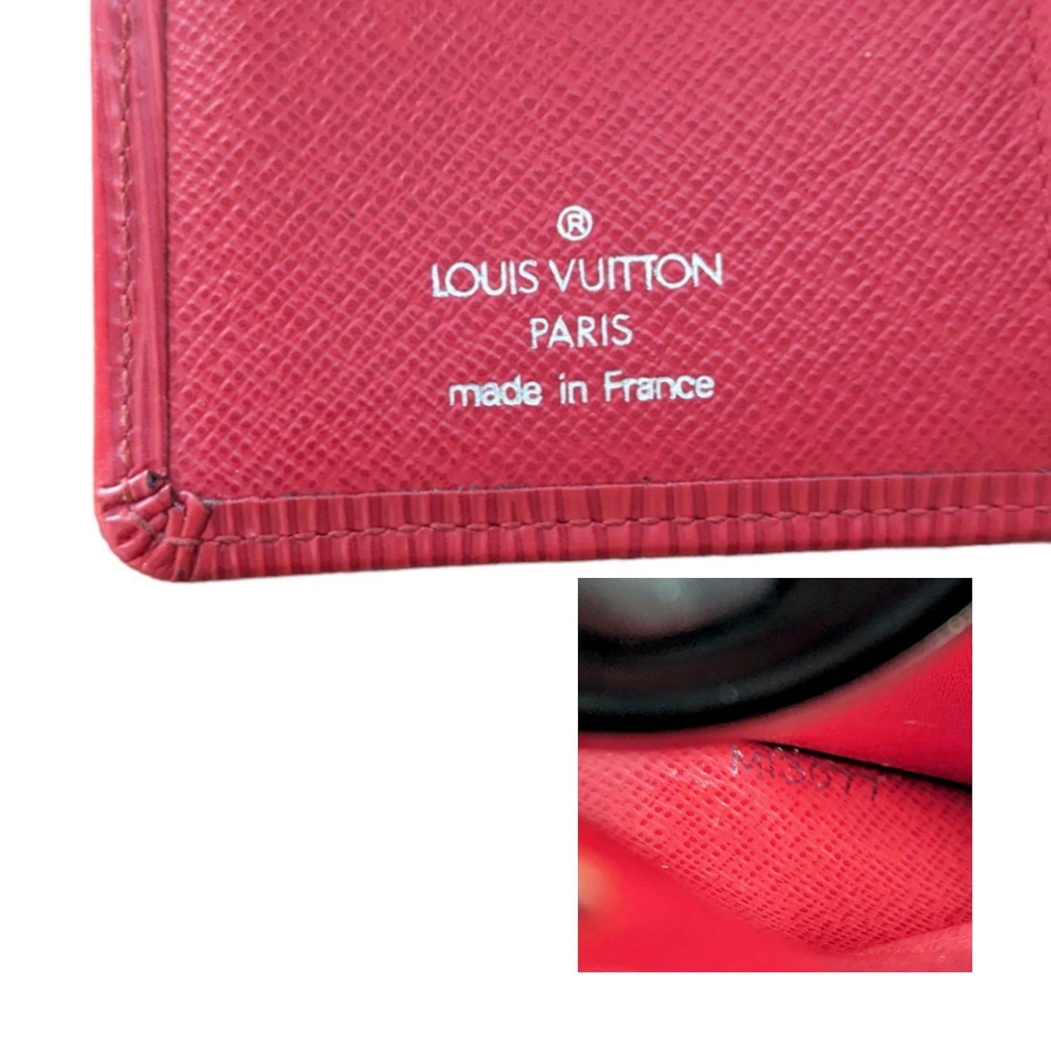 Französische EPI Leder-Brieftasche von Louis Vuitton, EPI, rot im Angebot 3
