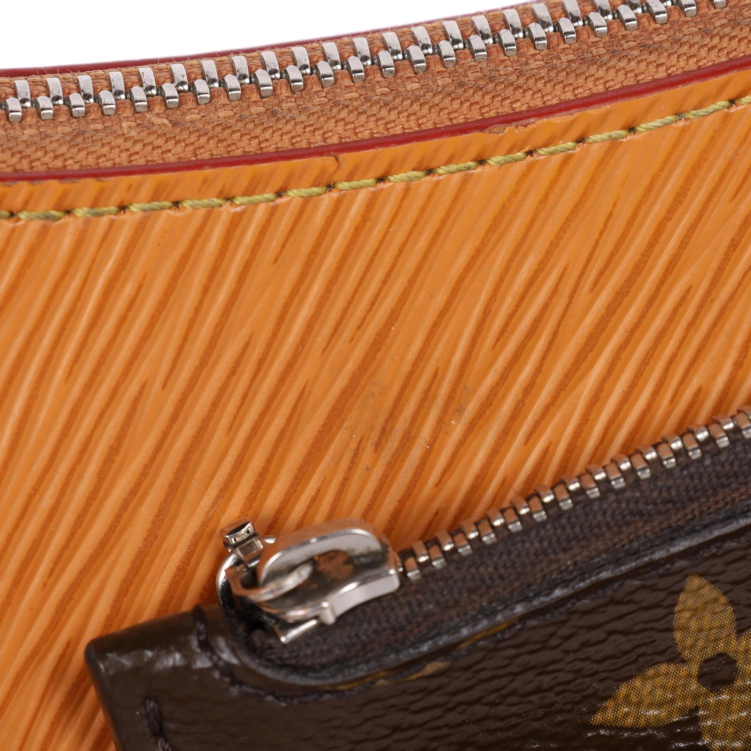 LOUIS VUITTON Epi Cuir Marelle Or Miel en vente 10