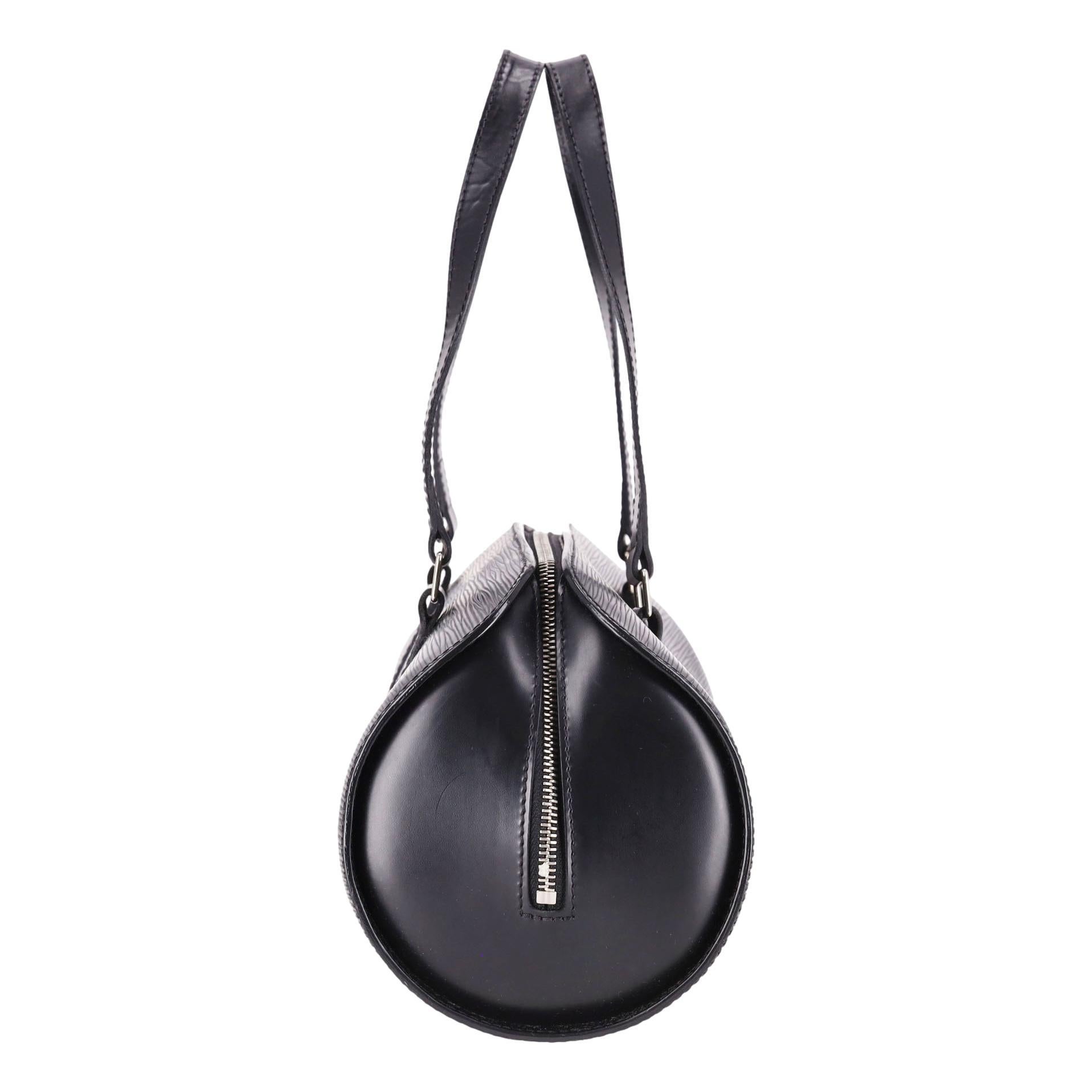 Noir Louis Vuitton Epi Leather Medium Soufflot Handbag en vente