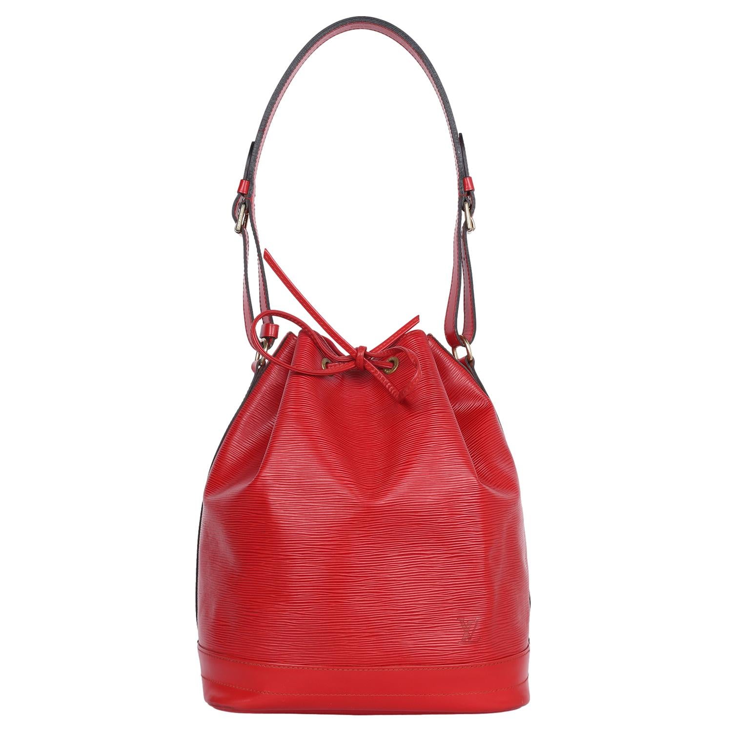 Louis Vuitton Epi Leather Noe GM Shoulder Bag Red In Good Condition For Sale In Salt Lake Cty, UT