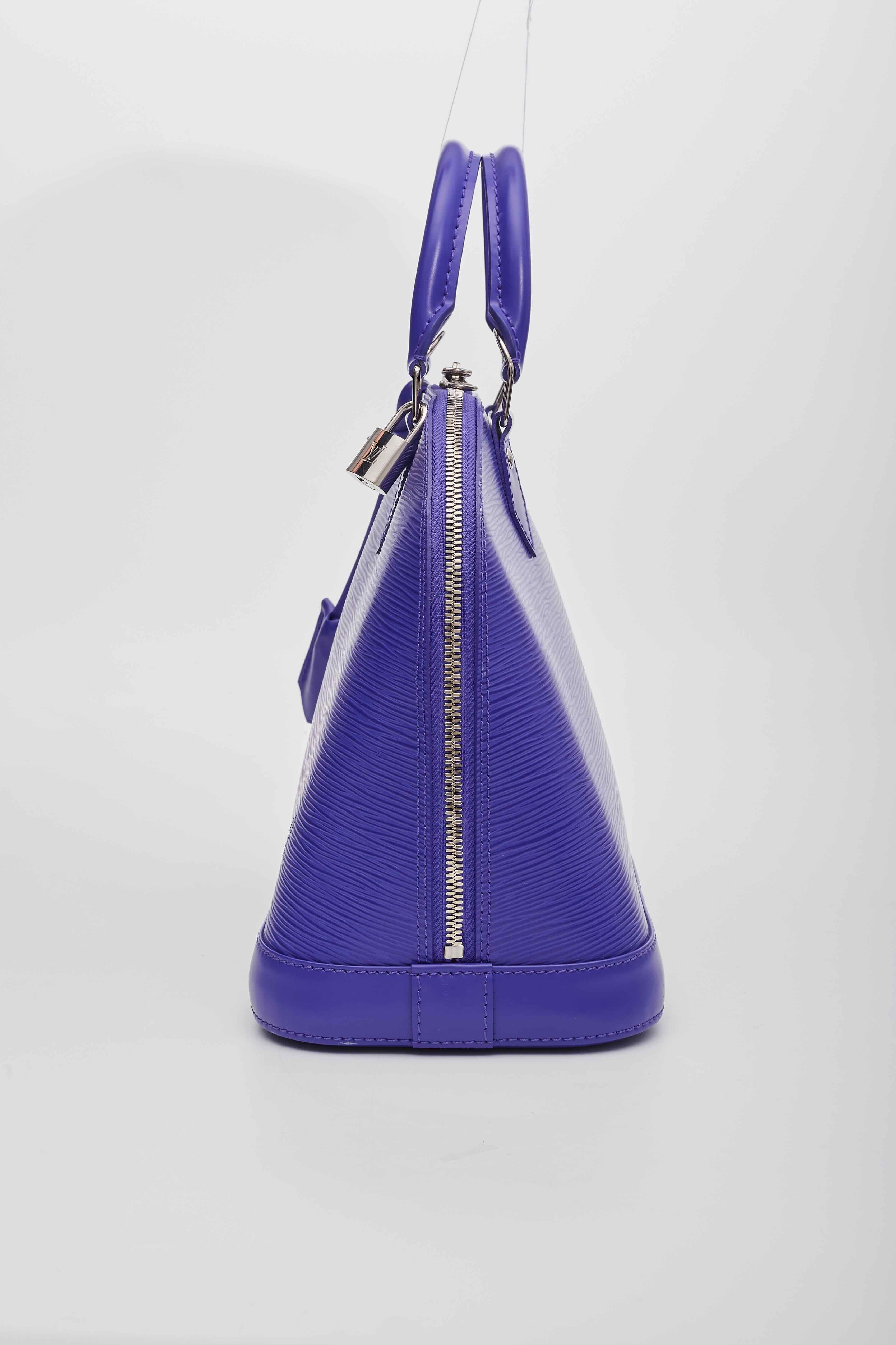 Louis Vuitton Epi Leather Purple Alma PM For Sale 1