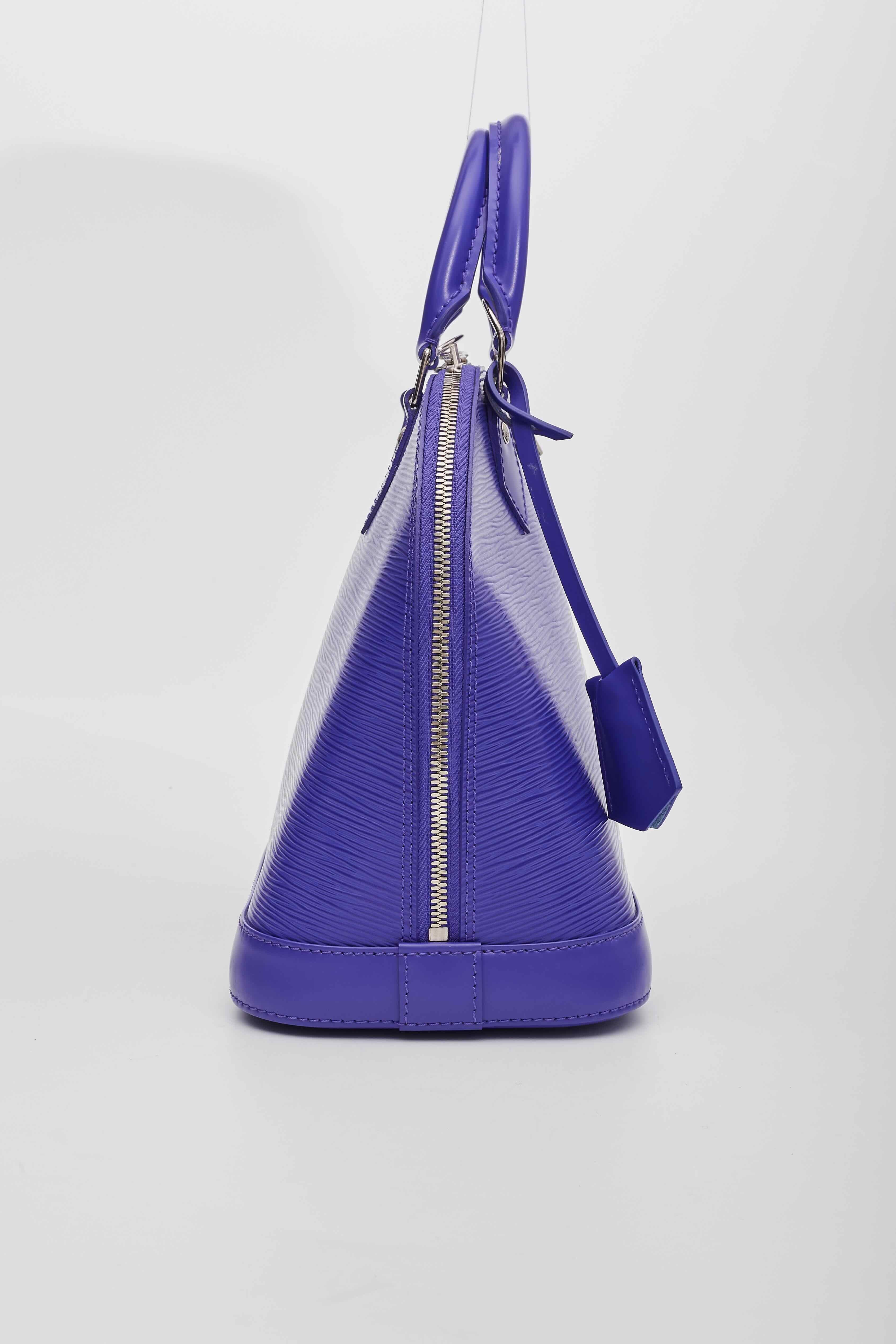 Louis Vuitton Epi Leather Purple Alma PM For Sale 2
