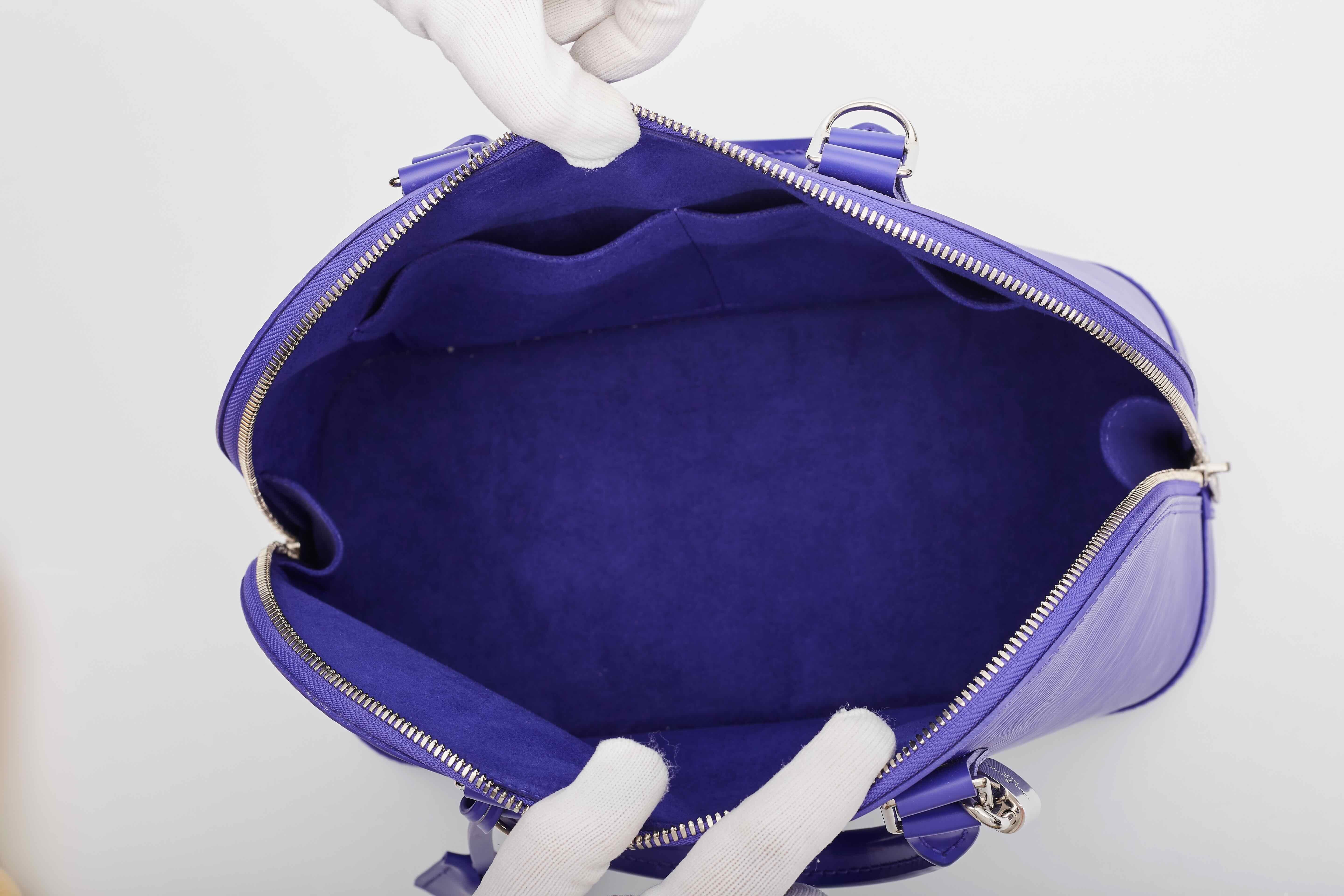 Louis Vuitton Epi Leather Purple Alma PM For Sale 3