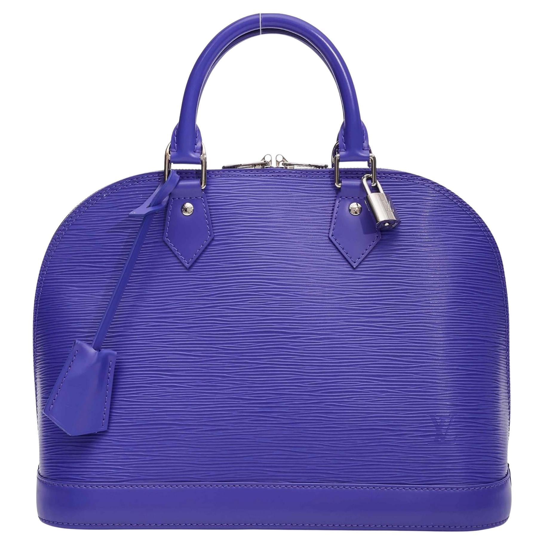 Sac Alma PM Louis Vuitton en cuir épi violet