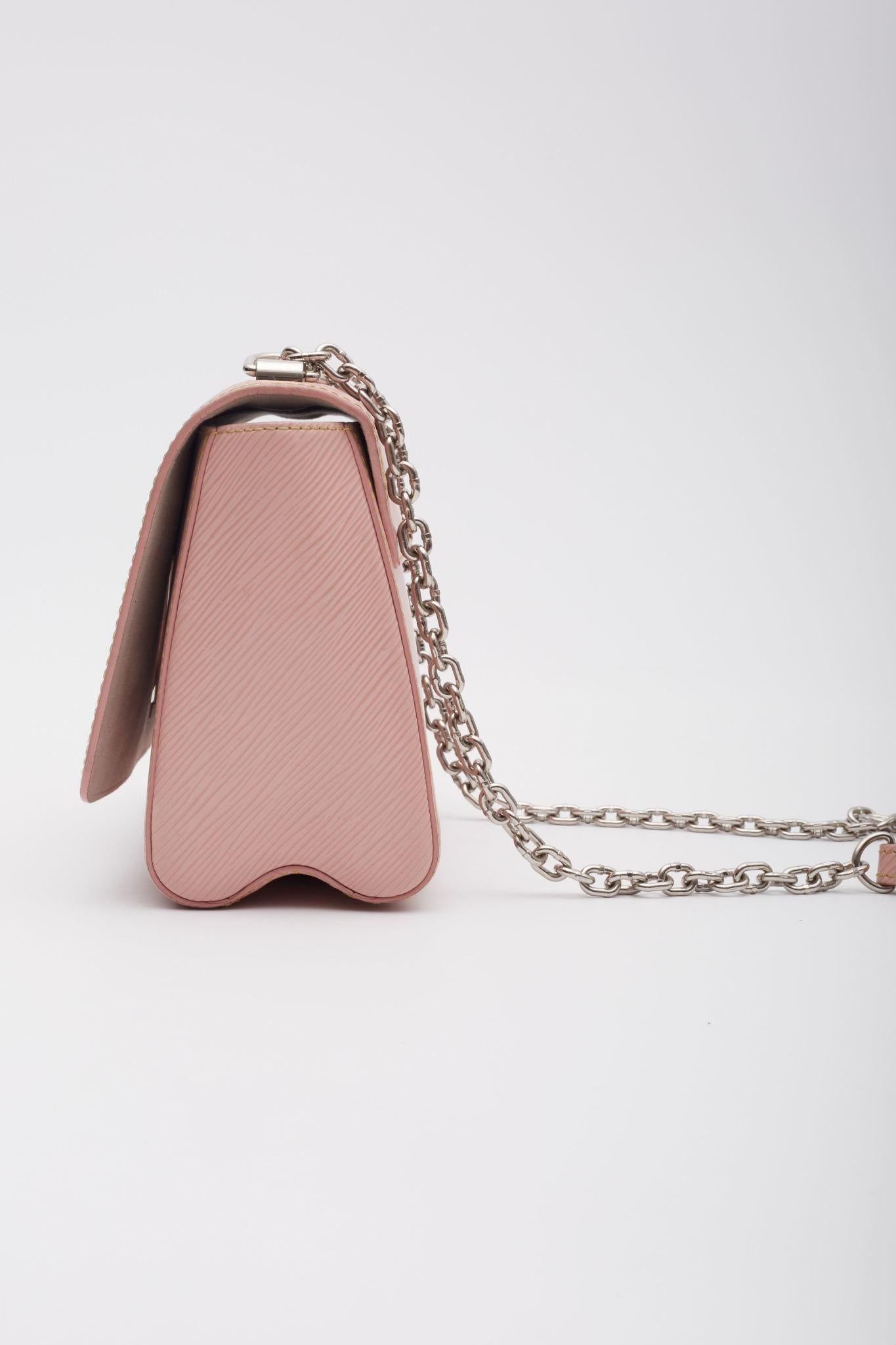 Louis Vuitton Epi Leather Rose Ballerine Twist Shoulder Bag Mm 1