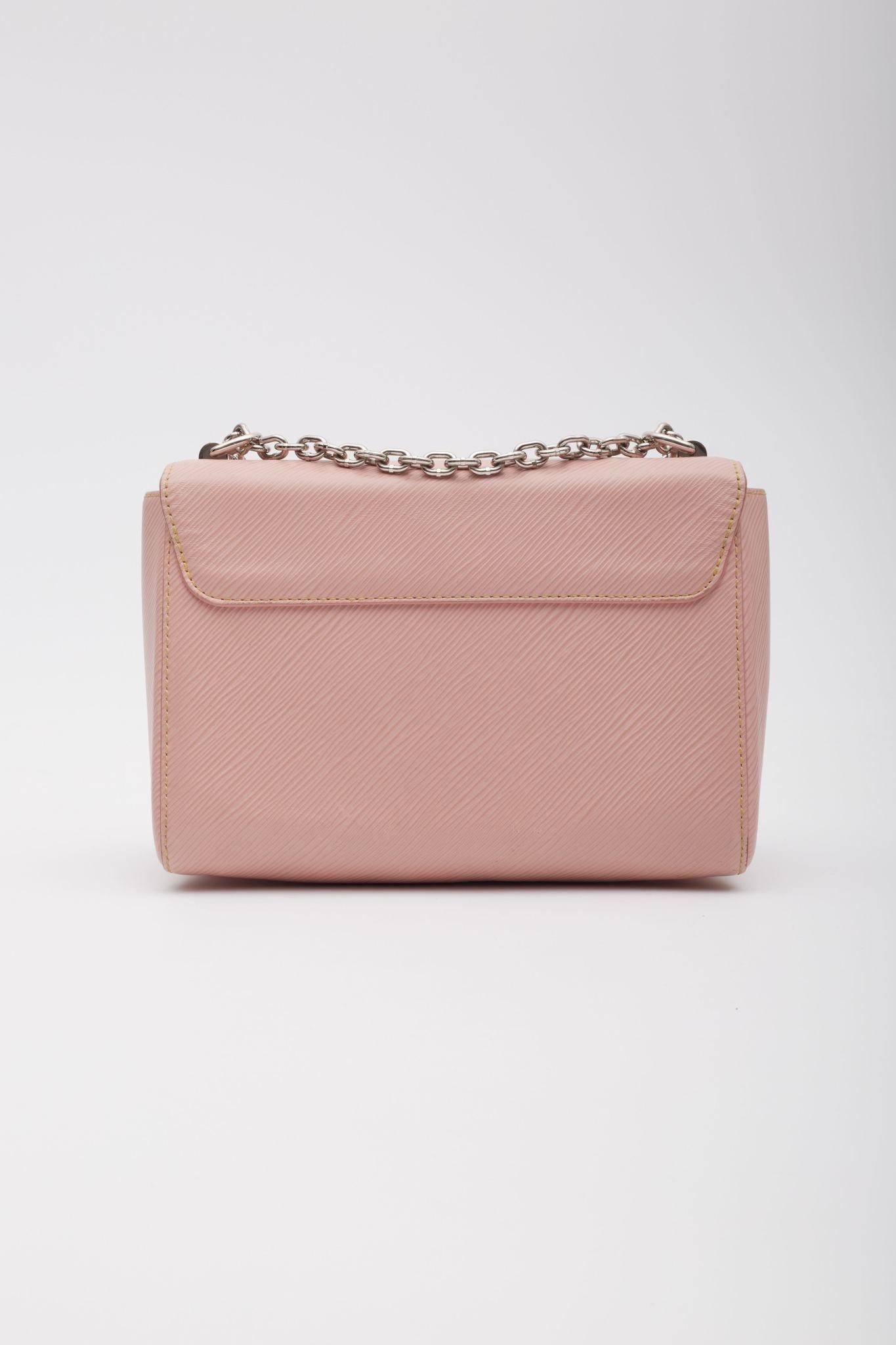 Louis Vuitton Epi Leather Rose Ballerine Twist Shoulder Bag Mm 3
