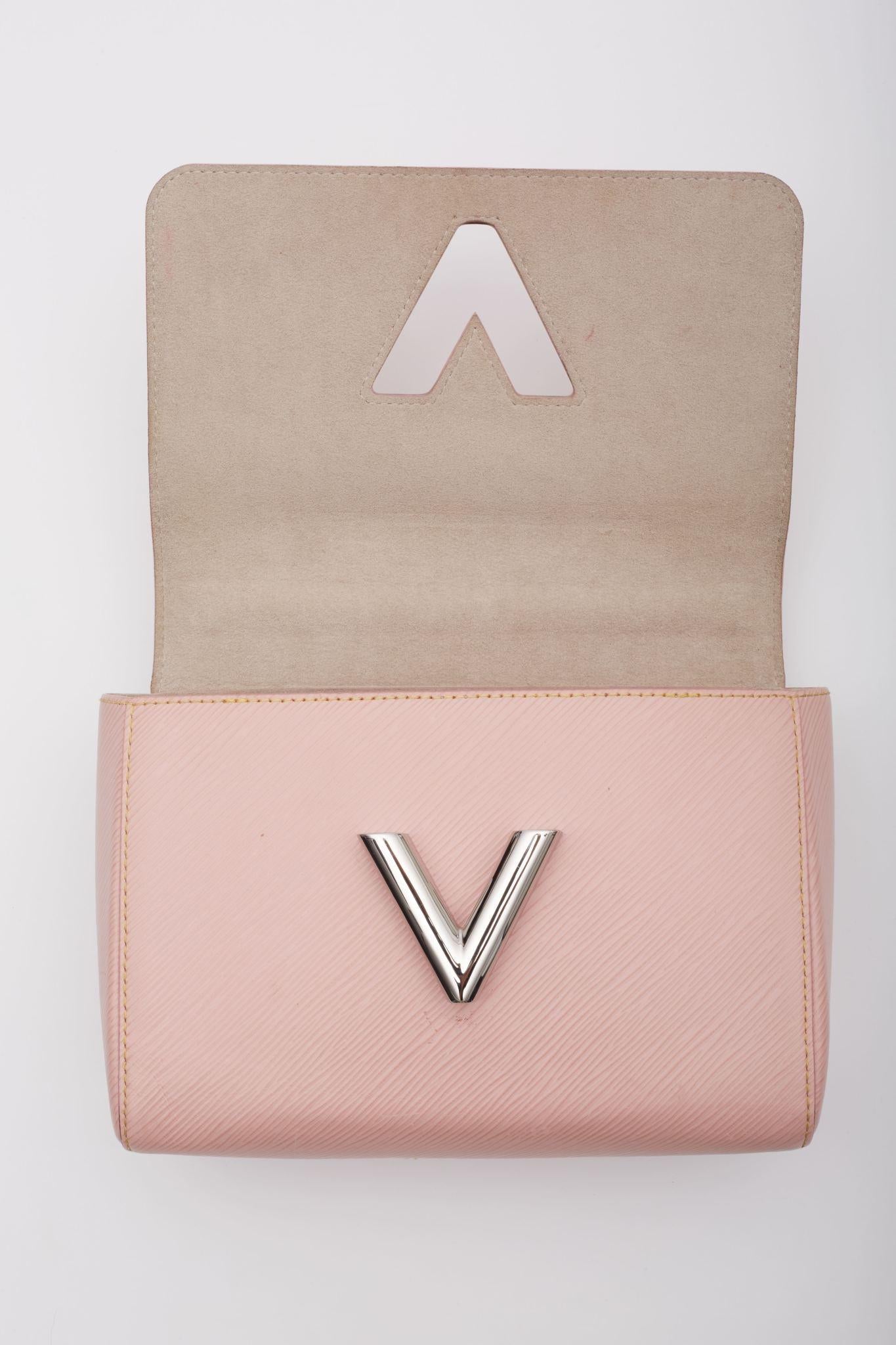 Louis Vuitton Epi Leather Rose Ballerine Twist Shoulder Bag Mm 4