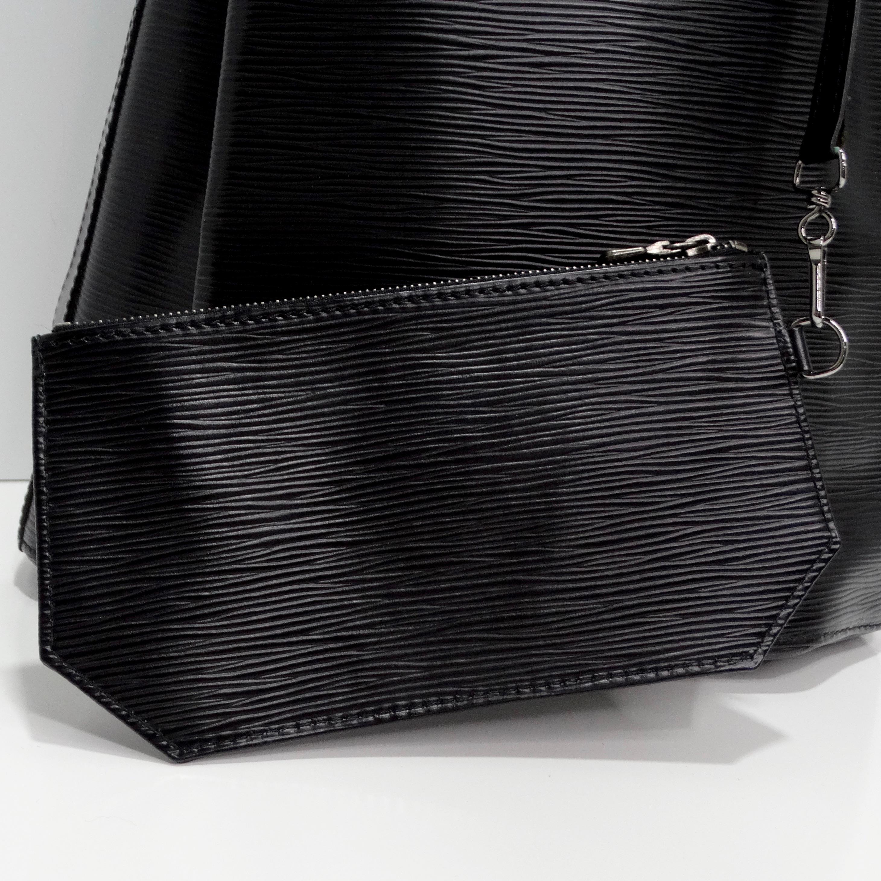 Louis Vuitton Epi Leather Sac a Dos Drawstring Bag Black For Sale 6