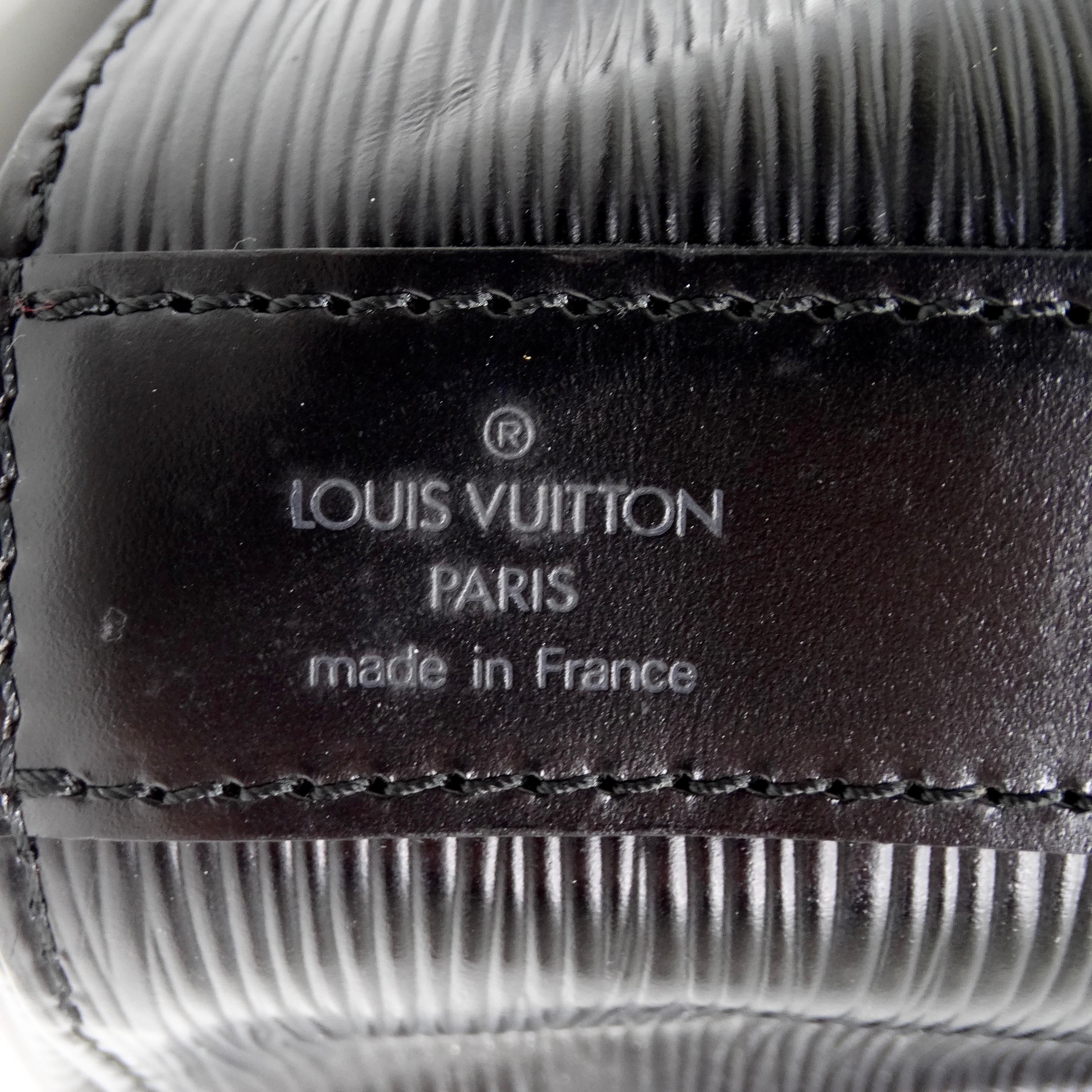 Louis Vuitton Epi Leather Sac a Dos Drawstring Bag Black For Sale 1