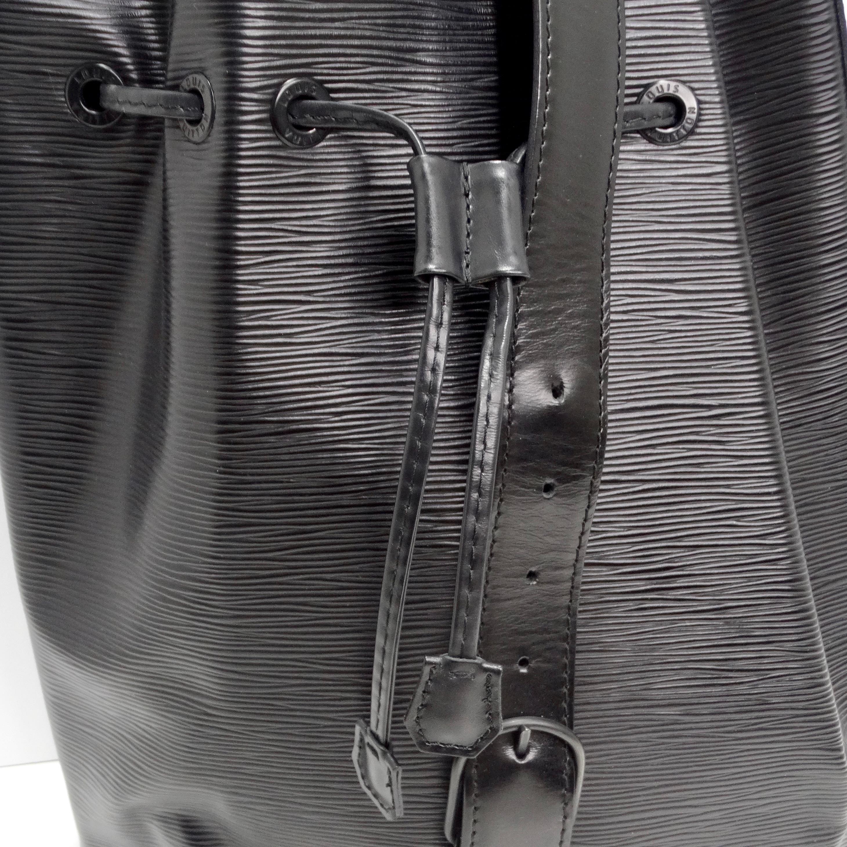 Louis Vuitton Epi Leather Sac a Dos Drawstring Bag Black For Sale 3