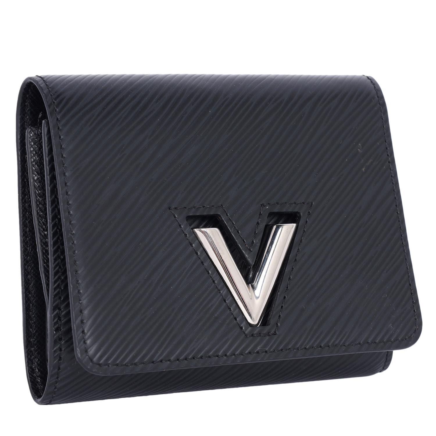 Louis Vuitton Epi Leather Twist Wallet Black 6