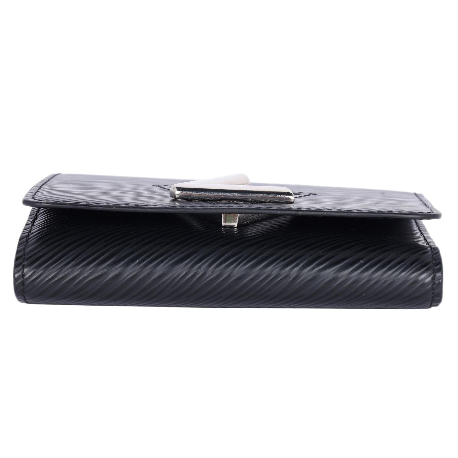 Louis Vuitton Epi Leather Twist Wallet Black 4