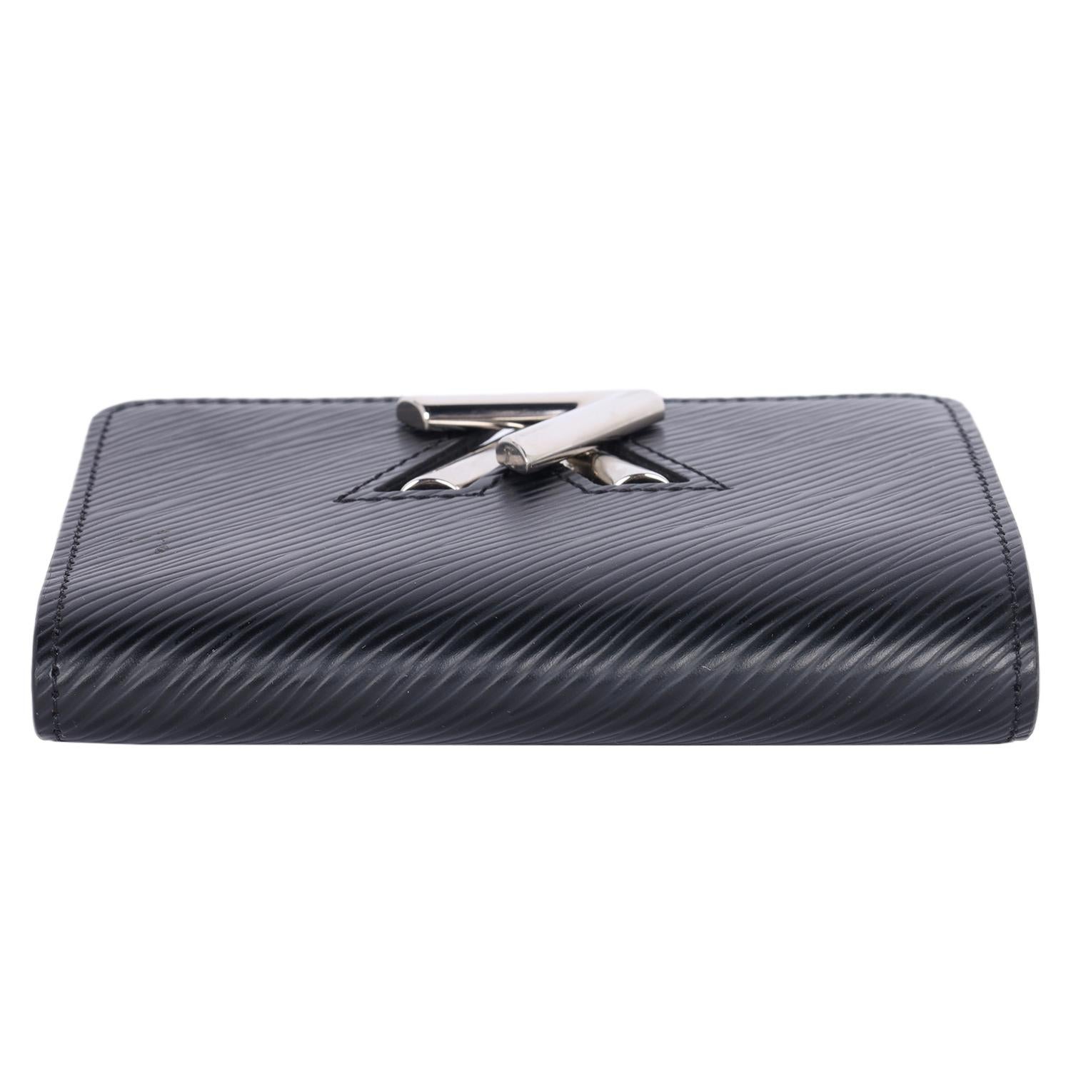Louis Vuitton Epi Leather Twist Wallet Black 5