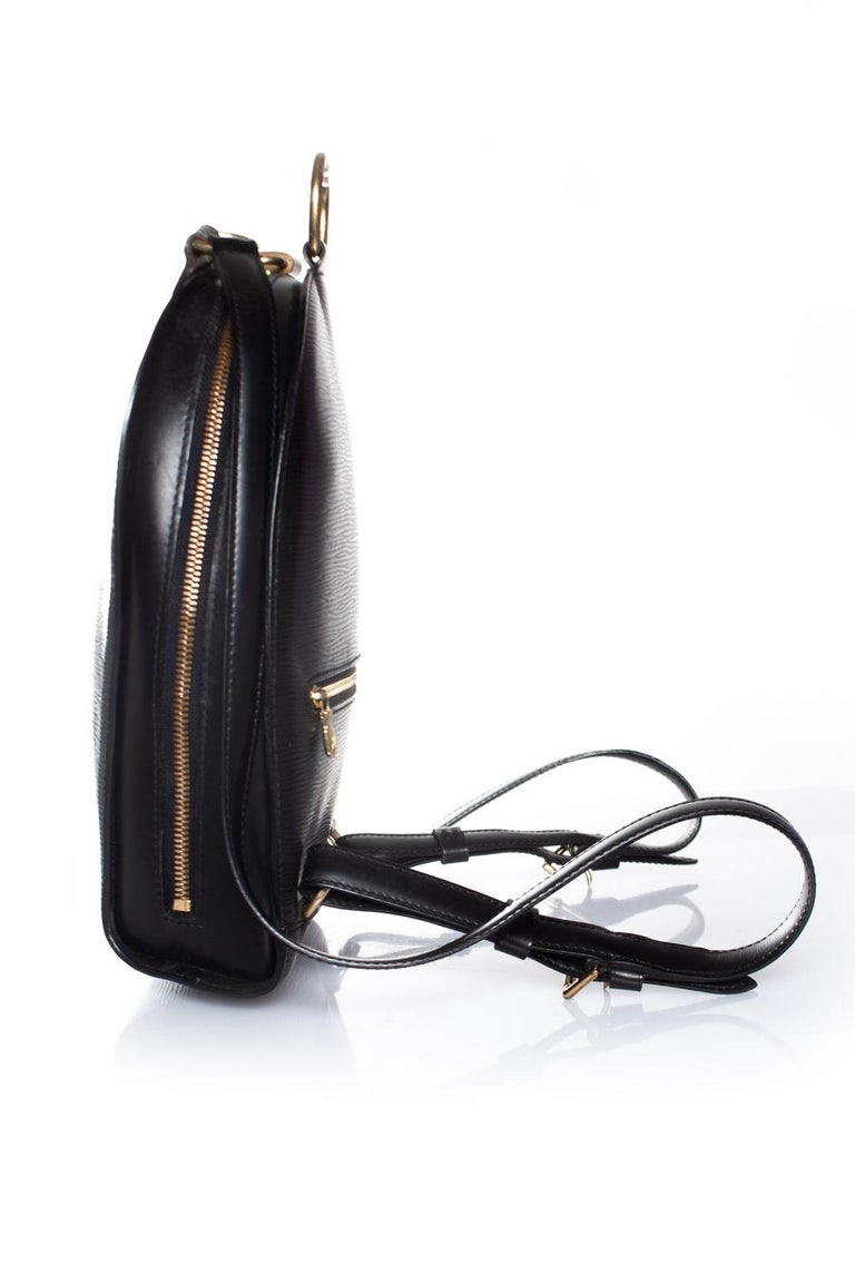 authentic louis vuitton black epi mabillon backpack Leather Epi My True Luxe removable straps Louis Vuitton Vintage - Epi