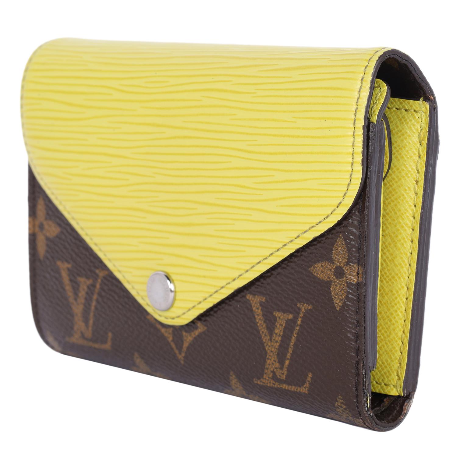 Louis Vuitton Epi Monogram Marie-Lou Compact Wallet Pistache Yellow For Sale 1
