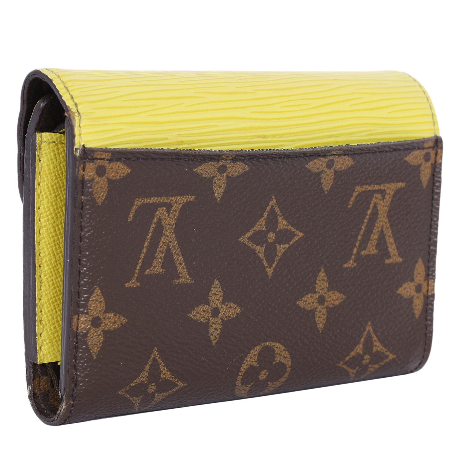 Louis Vuitton Epi Monogram Marie-Lou Compact Wallet Pistache Yellow For Sale 3