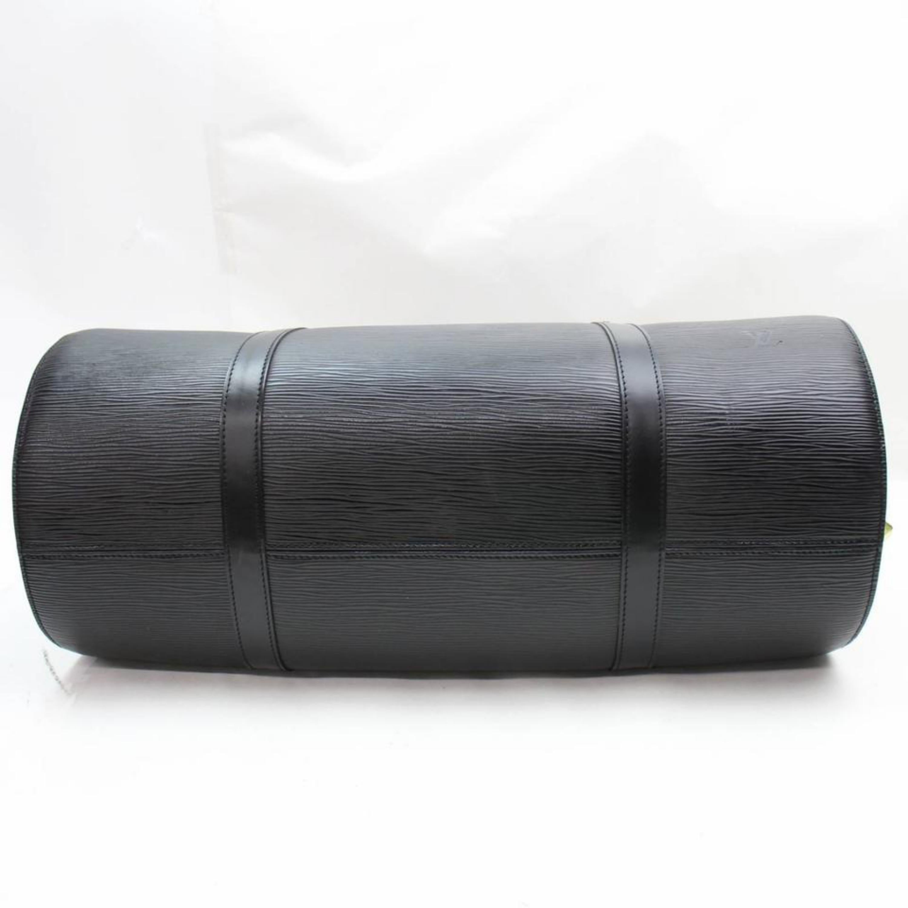 Louis Vuitton Epi Noir Solferino Gm 867425 Black Leather Weekend/Travel Bag For Sale 5