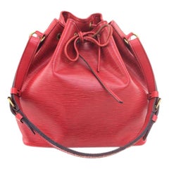 Louis Vuitton Epi Petit Noe Hobo 19381 Red Leather Shoulder Bag Vintage Louis Vuitton Epi Petit Noe Hobo 19381 Red Leather Shoulder Bag
