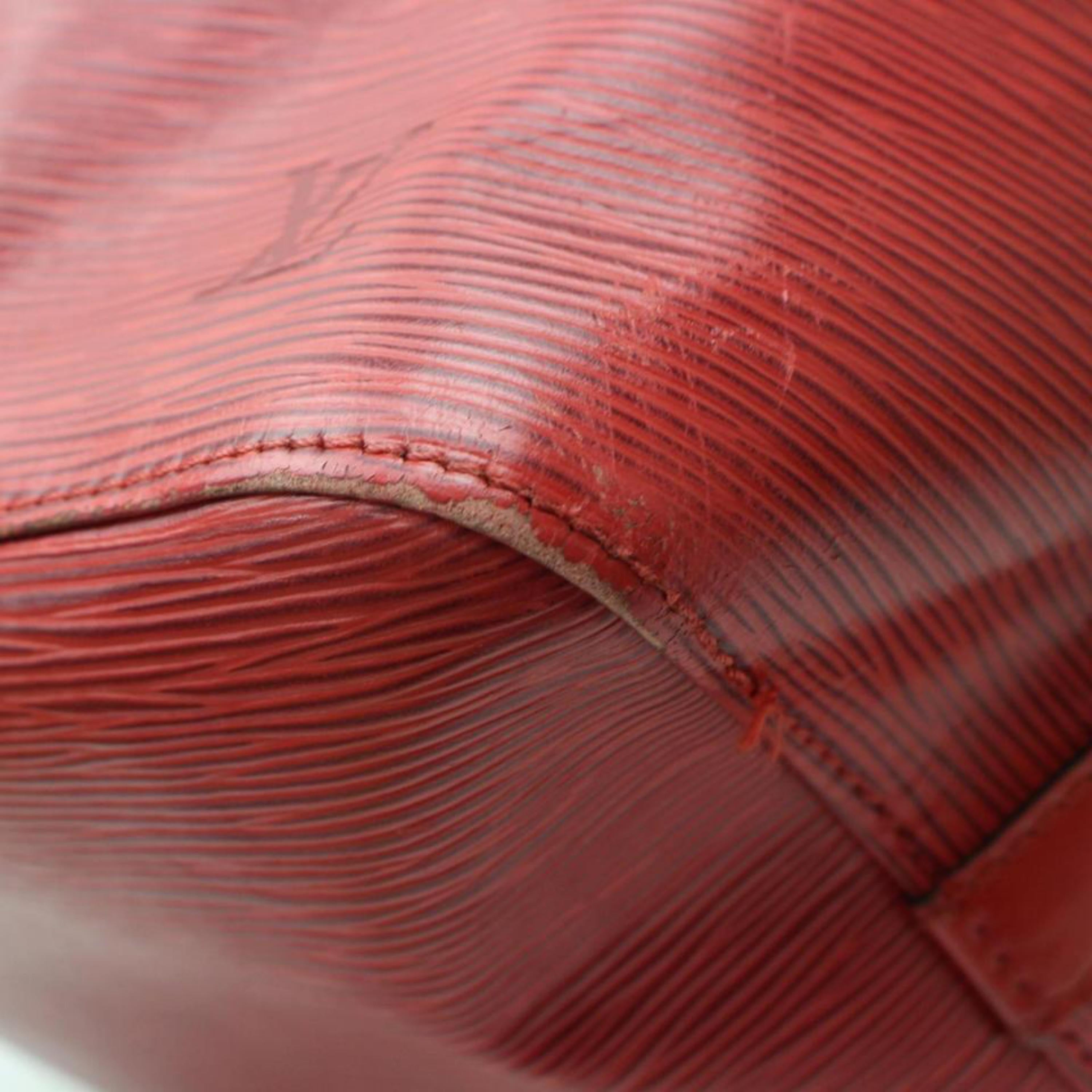 Louis Vuitton Epi Petit Noe Hobo 867986 Red Leather Shoulder Bag For Sale 5