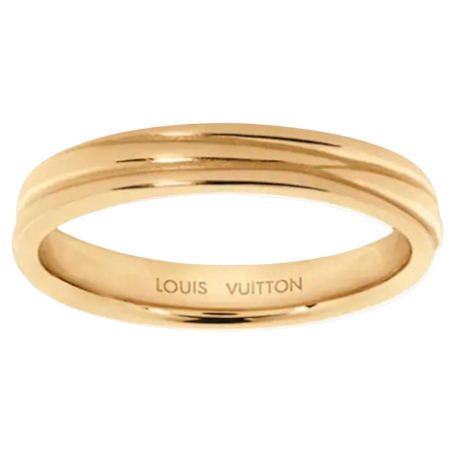 Bague de mariage Louis Vuitton en or rose 18 carats, taille 54 En vente sur  1stDibs