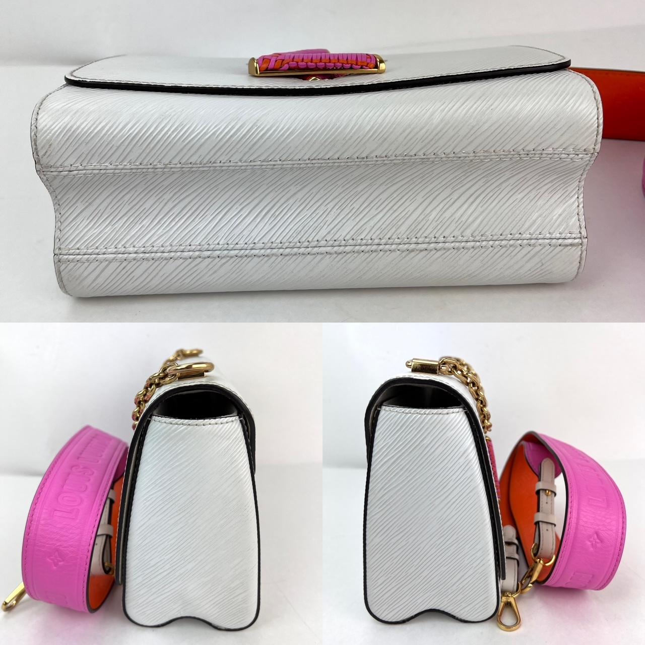 Gray Louis Vuitton Epi White Twist MM Shoulder Bag