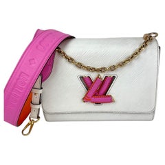 Louis Vuitton Epi White Twist MM Shoulder Bag