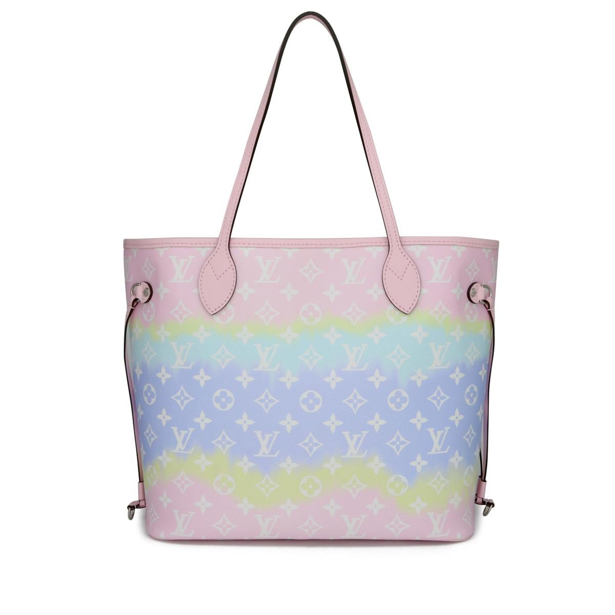 Gray Louis Vuitton Escale Neverfull MM Bag in Pastel 2020 Limited Edition