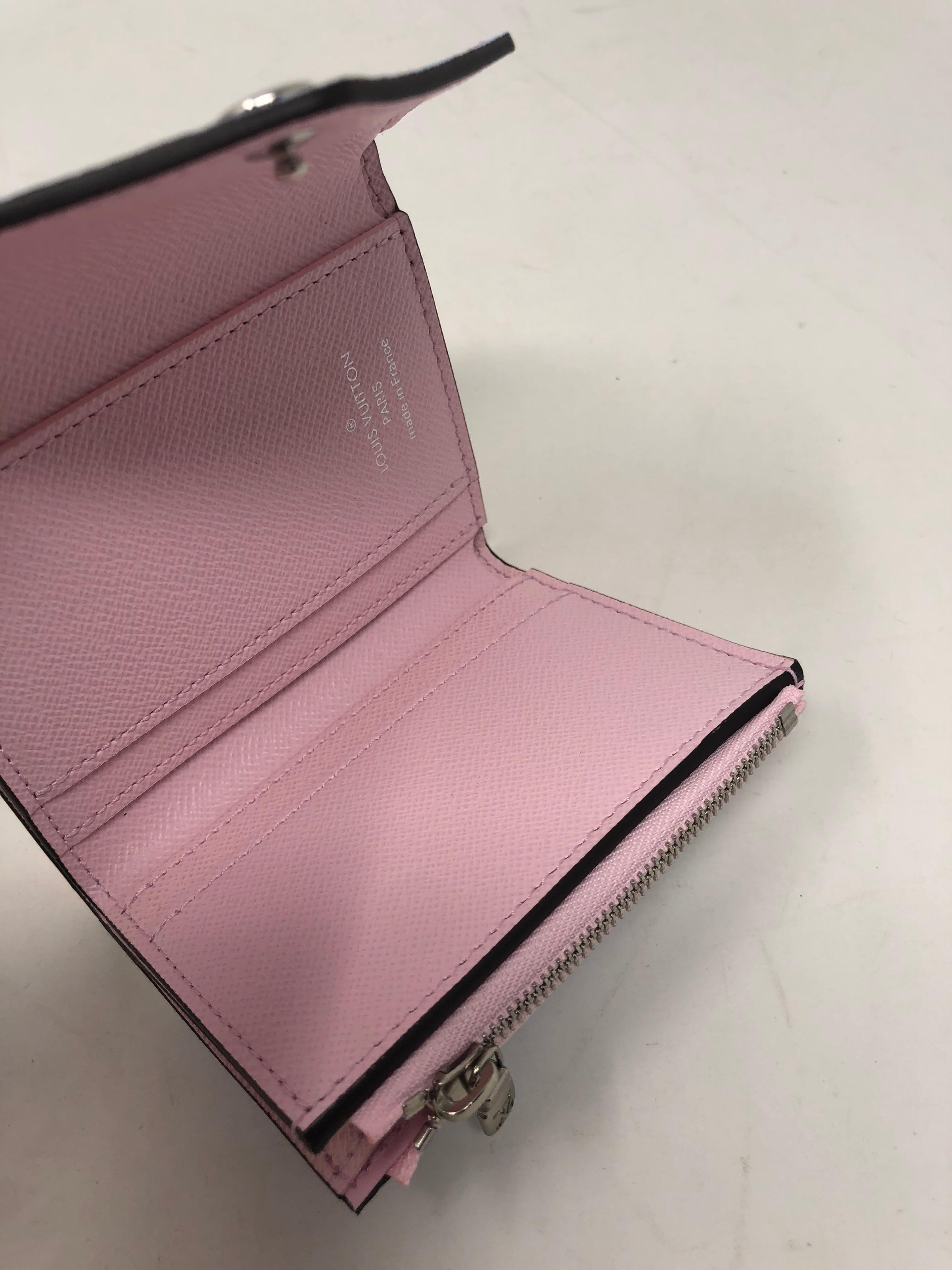 Gray Louis Vuitton Escale Pink Zoe Wallet 