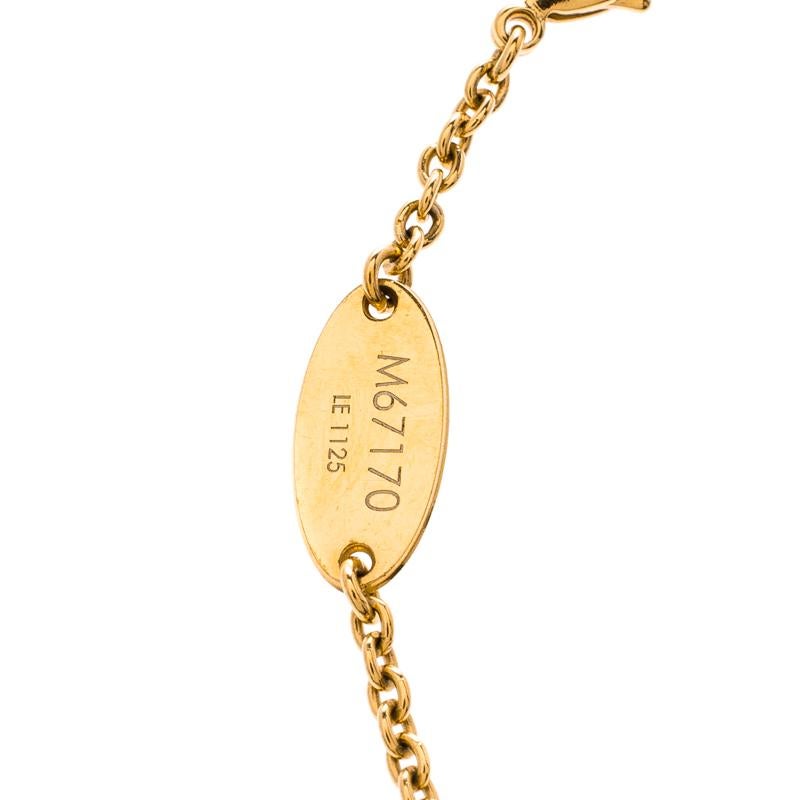 Louis Vuitton Essential M Gold Tone Bracelet 1