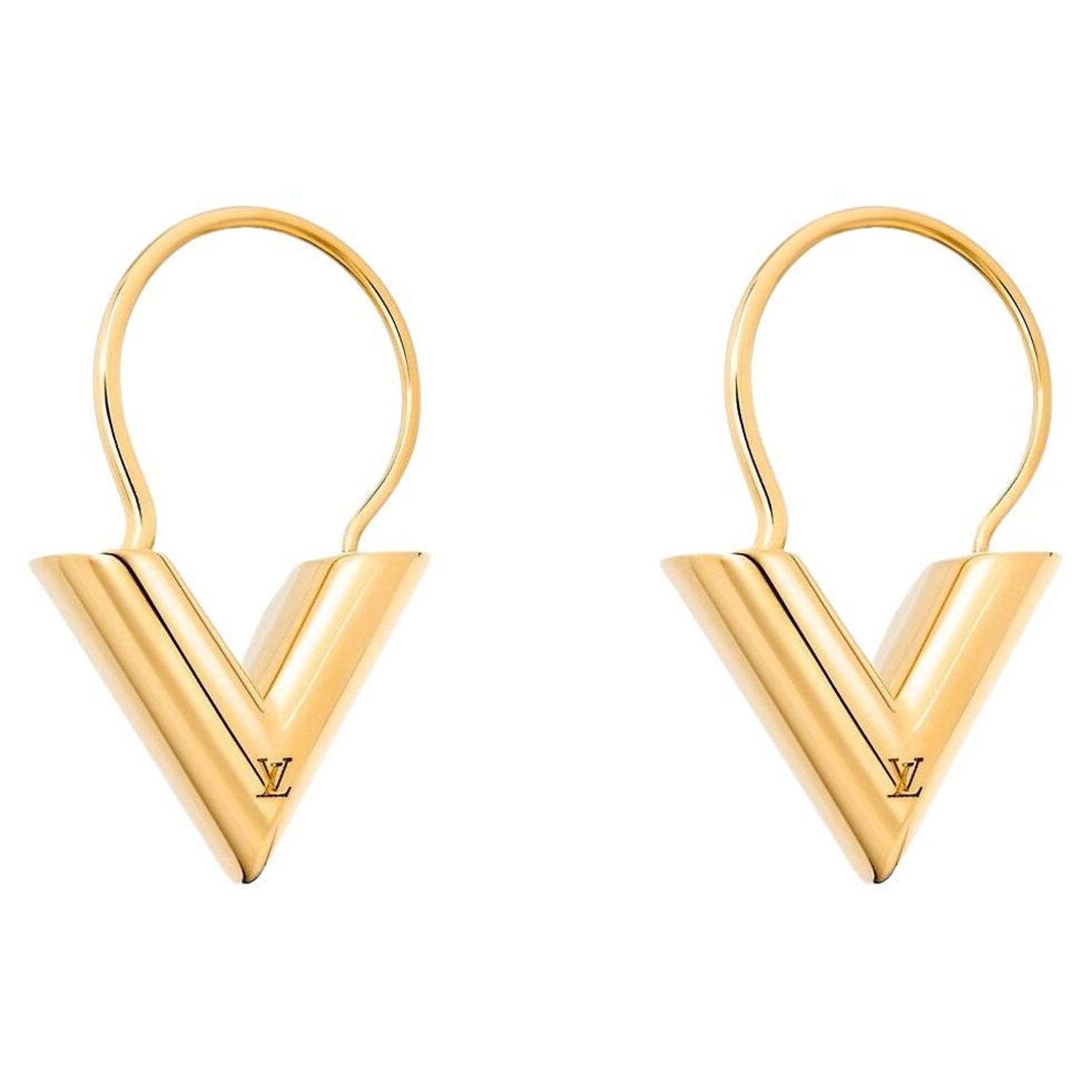 Louis Vuitton - Authenticated Louise Earrings - Metal Gold for Women, Never Worn, with Tag