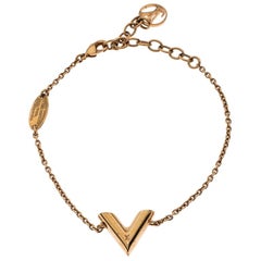 Louis Vuitton Essential V Gold Tone Bracelet