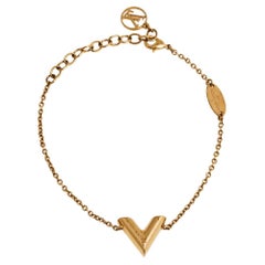 Louis Vuitton Essential Bracelet à maillons en forme de V de couleur or