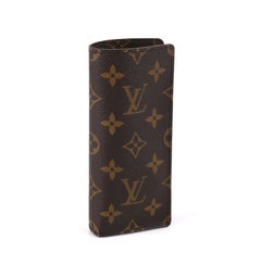 LOUIS VUITTON "Etui Lunettes Simple" Monogram Open Top Eyeglasses Case