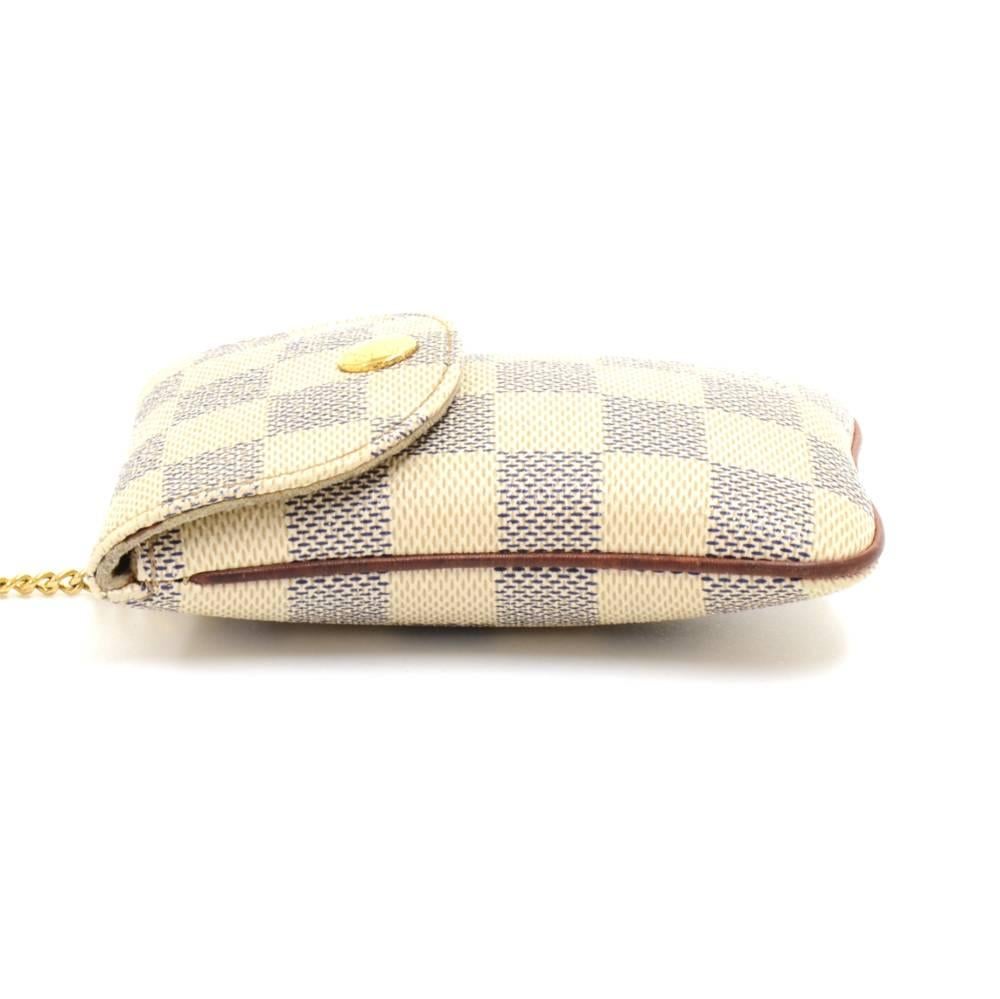 Louis Vuitton Etui Telephone MM Damier Azur Canvas Phone Case  In Good Condition In Fukuoka, Kyushu