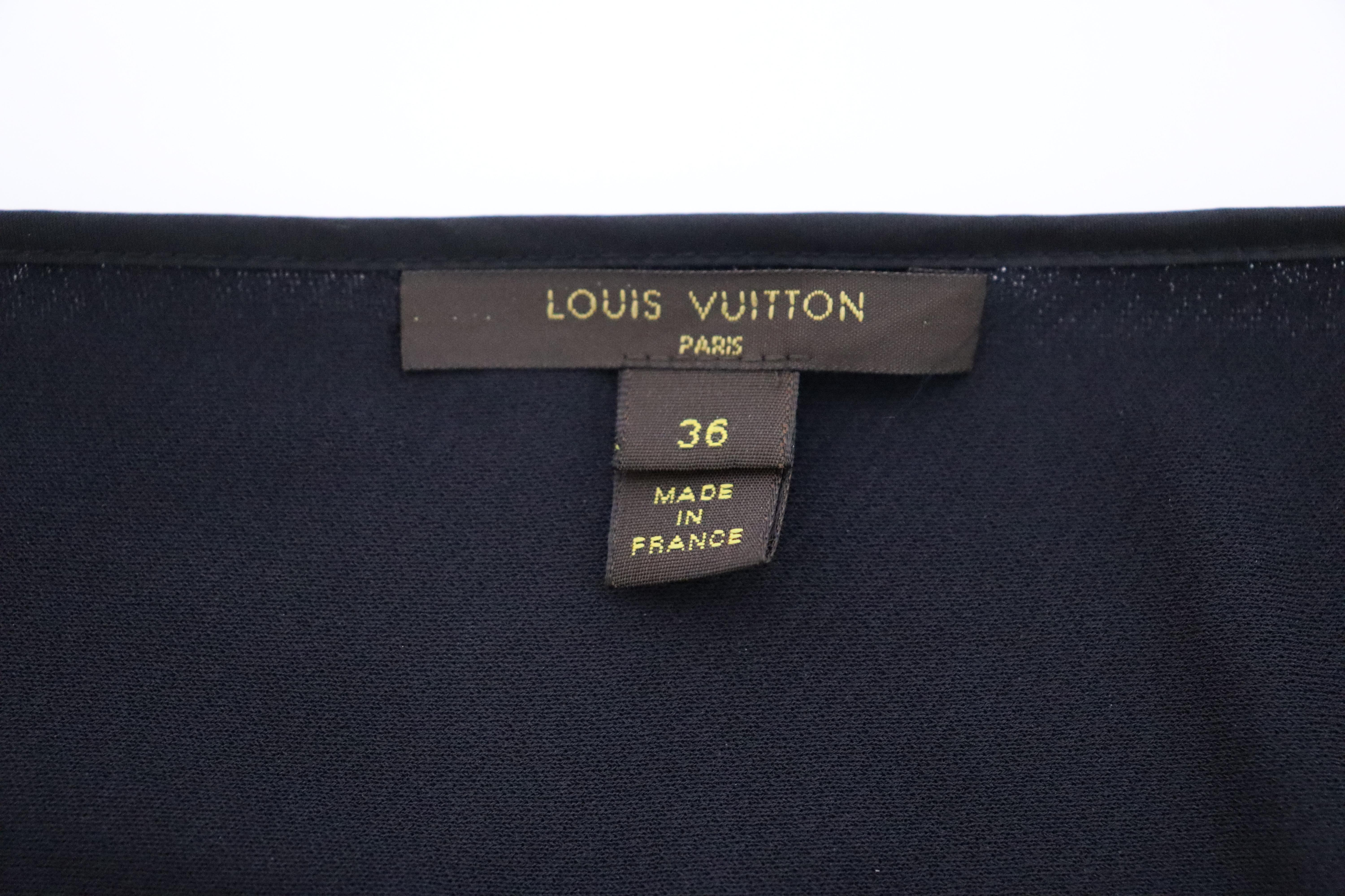 Women's Louis Vuitton EU 36 Black Halter Top With Heart-patterned Bow Detail For Sale