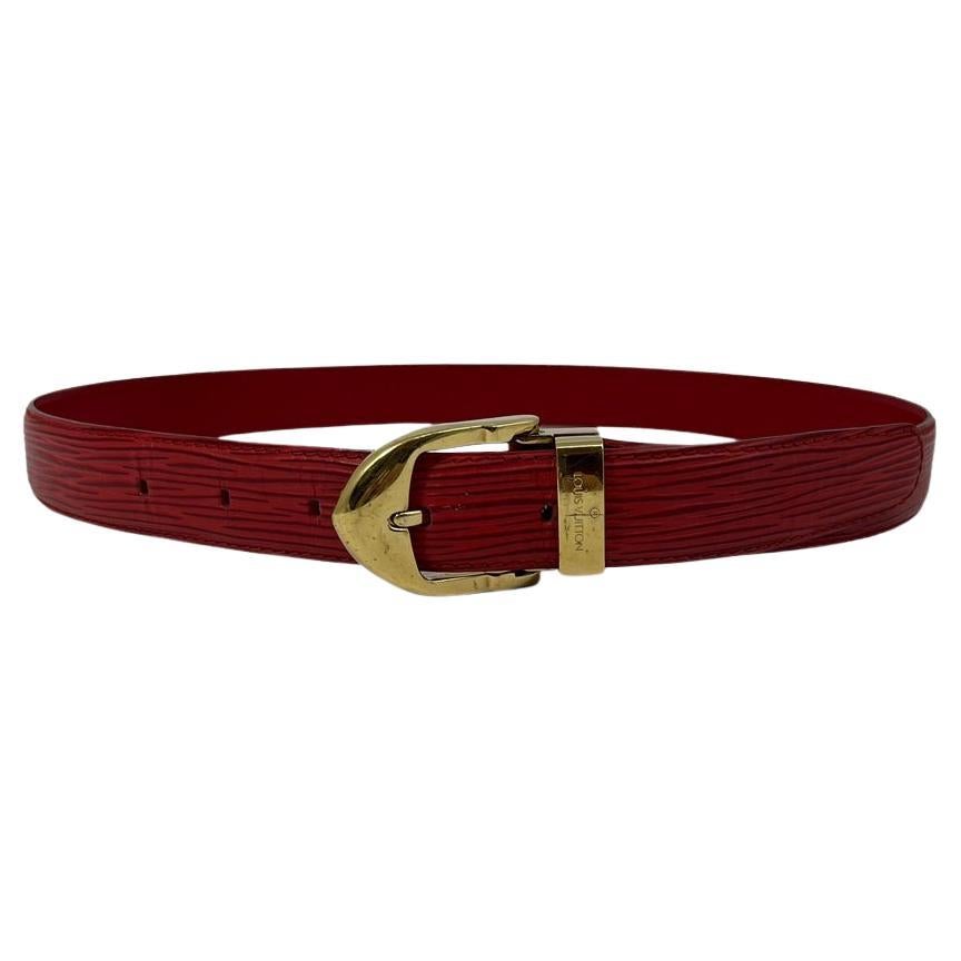 Louis Vuitton EU 36 Epi Leather Belt For Sale