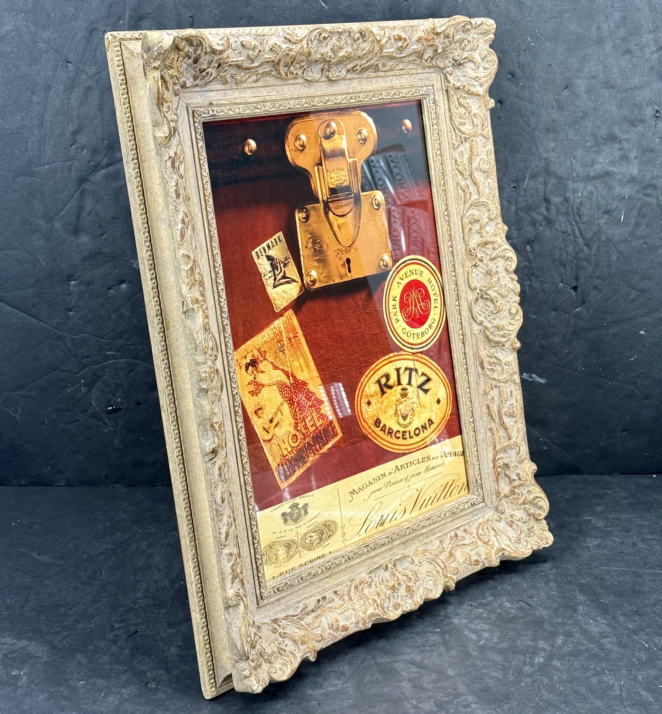 Louis Vuitton European Travel Trunk Kunstdruck gerahmt (Französisch) im Angebot