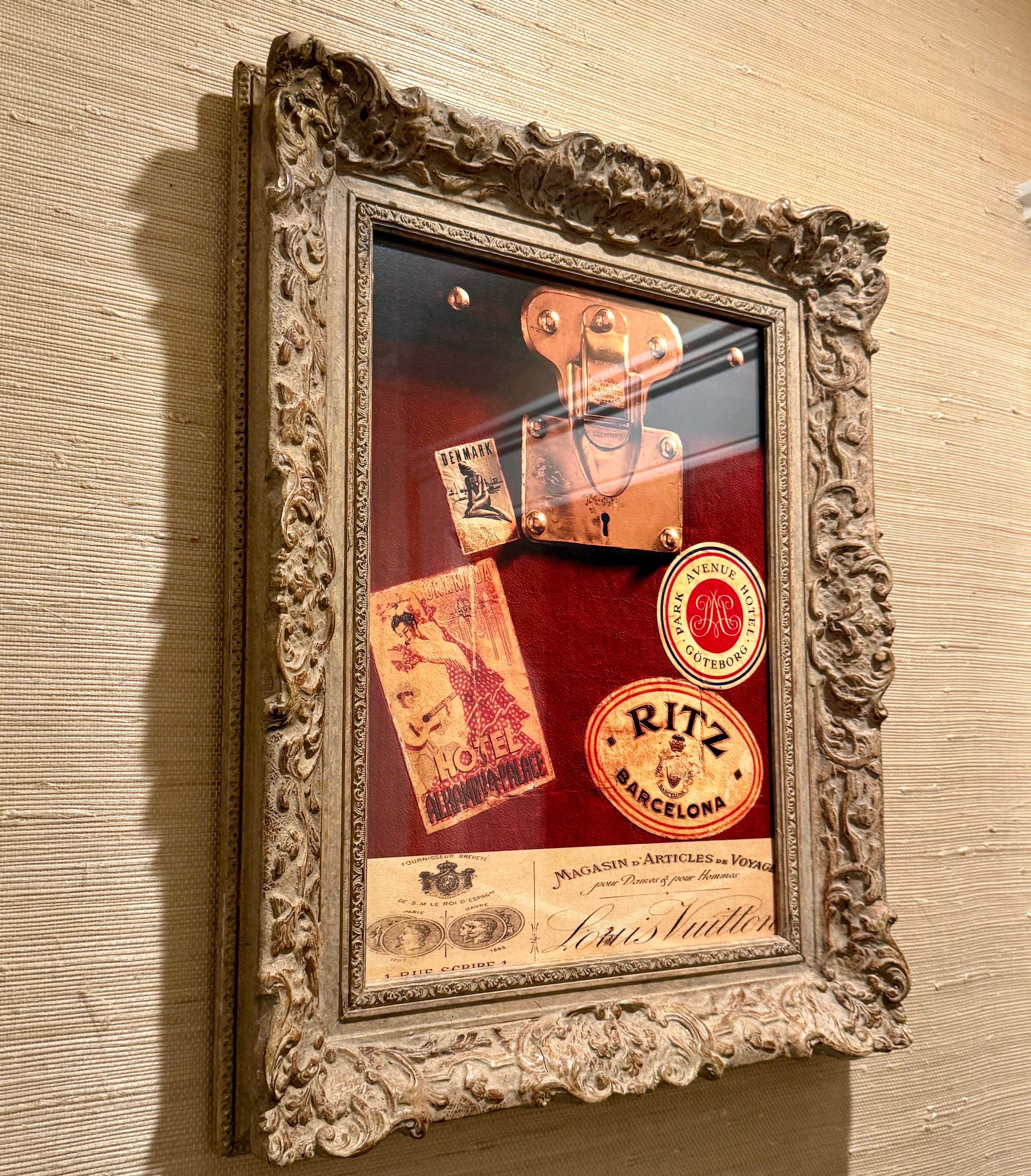 Louis Vuitton European Travel Trunk Kunstdruck gerahmt (20. Jahrhundert) im Angebot