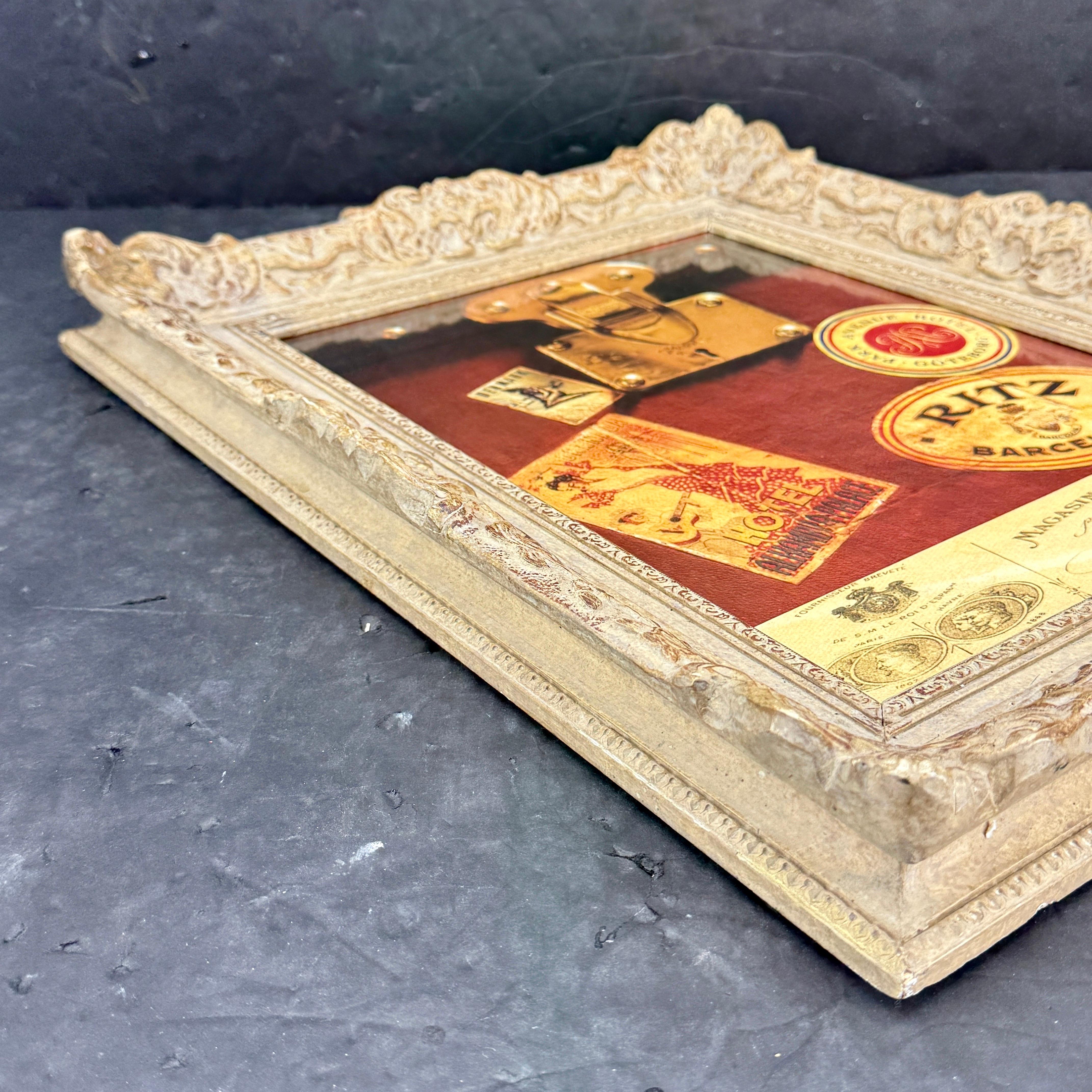 Louis Vuitton European Travel Trunk Kunstdruck gerahmt (Holz) im Angebot