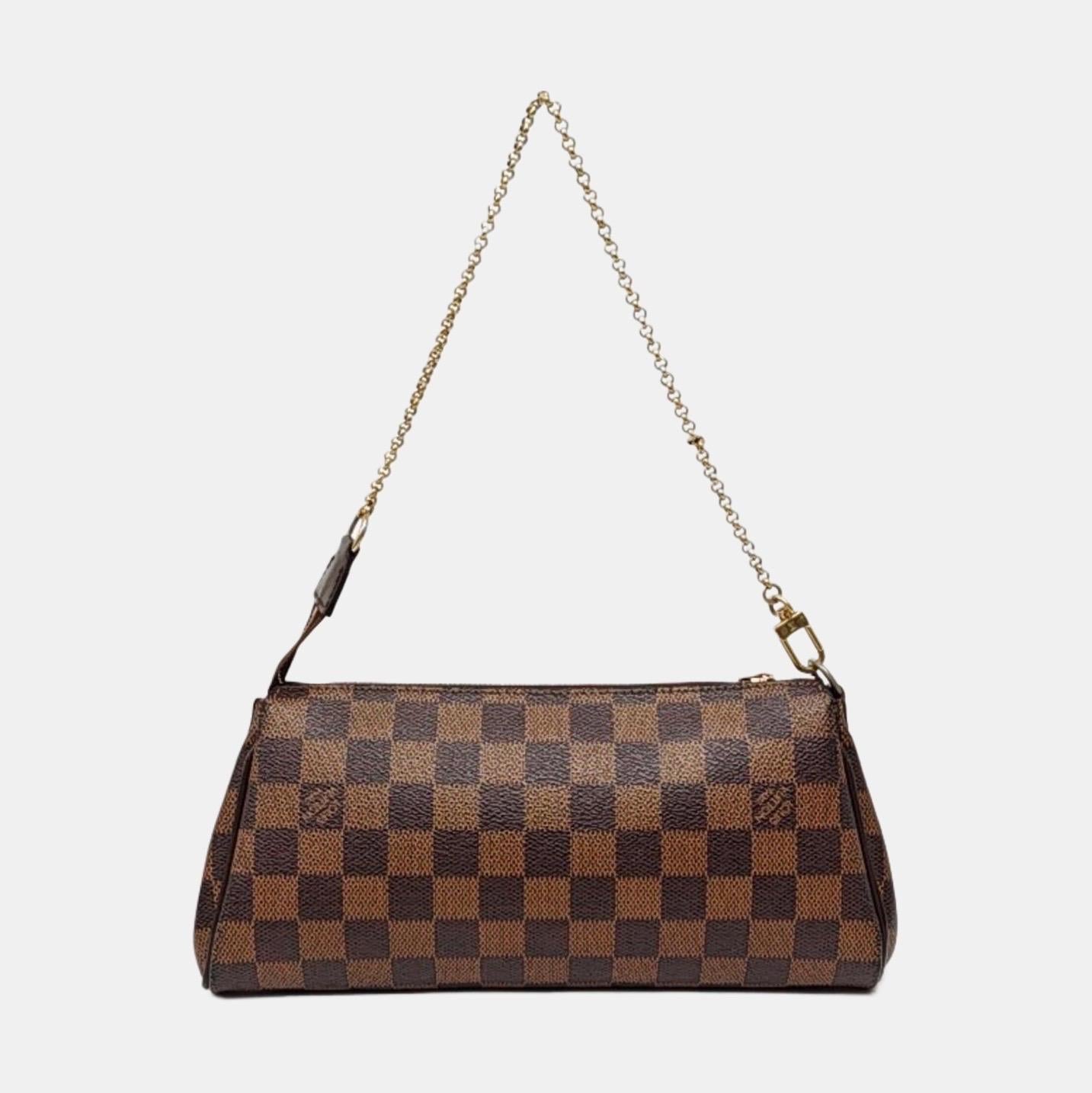 Louis Vuitton Eva Marrone Damier Ebene Borsa a tracolla Monogram con tracolla in vendita 3