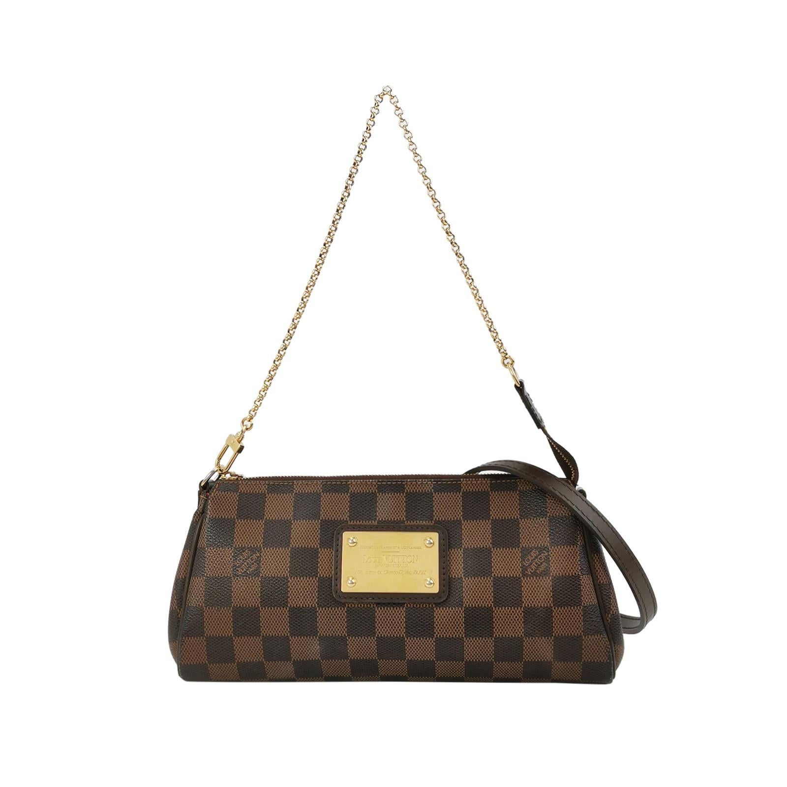 Louis Vuitton Eva Braun Damier Ebene Monogram Umhängetasche mit Riemen