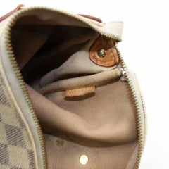 Louis Vuitton Eva Damier Azur 2way 868372 White Coated Canvas Cross Body Bag