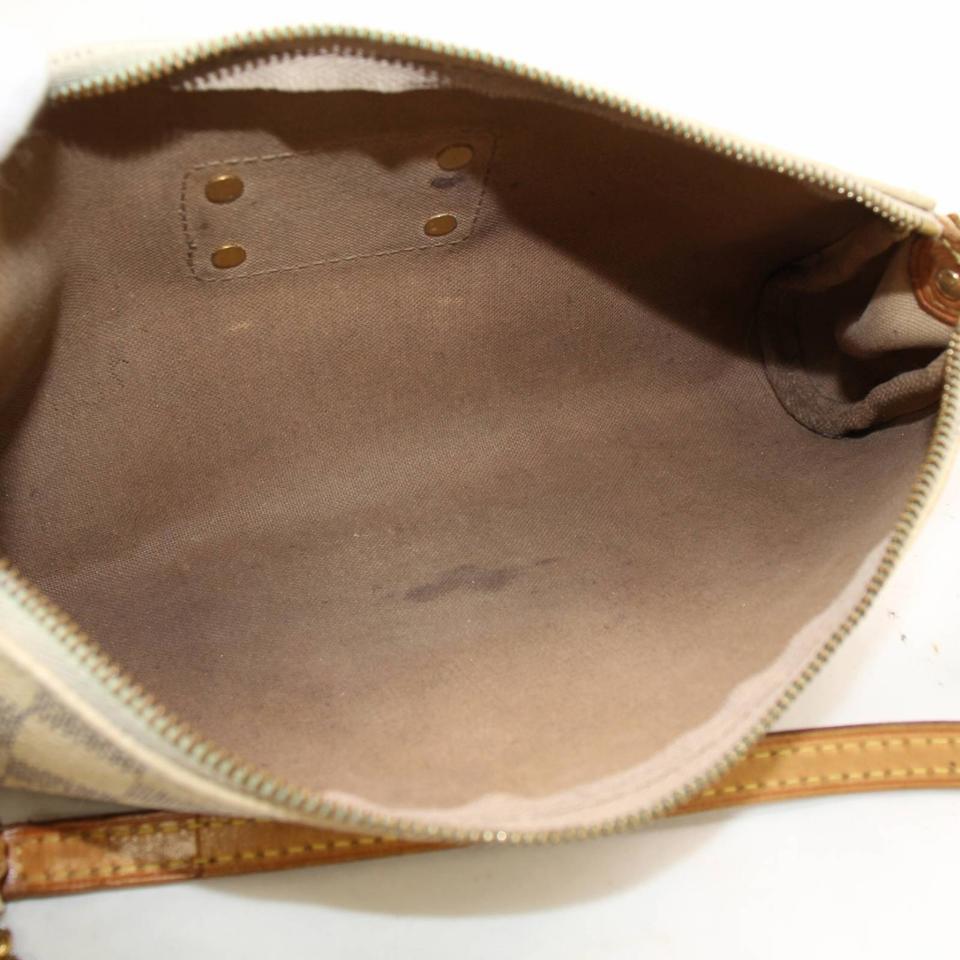 Louis Vuitton Eva Damier Azur 2way 868372 Weiße Cross Body Bag aus beschichtetem Segeltuch im Zustand „Gut“ im Angebot in Dix hills, NY