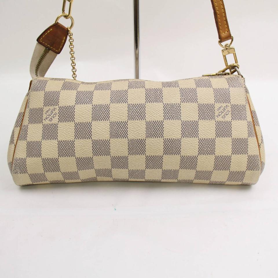Louis Vuitton Eva Damier Azur 2way 868372 White Coated Canvas Cross Body Bag 1