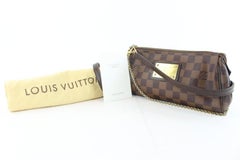 Louis Vuitton Eva Damier Ebene 2way 3lz1128 Brown Coated Canvas Cross Body Bag