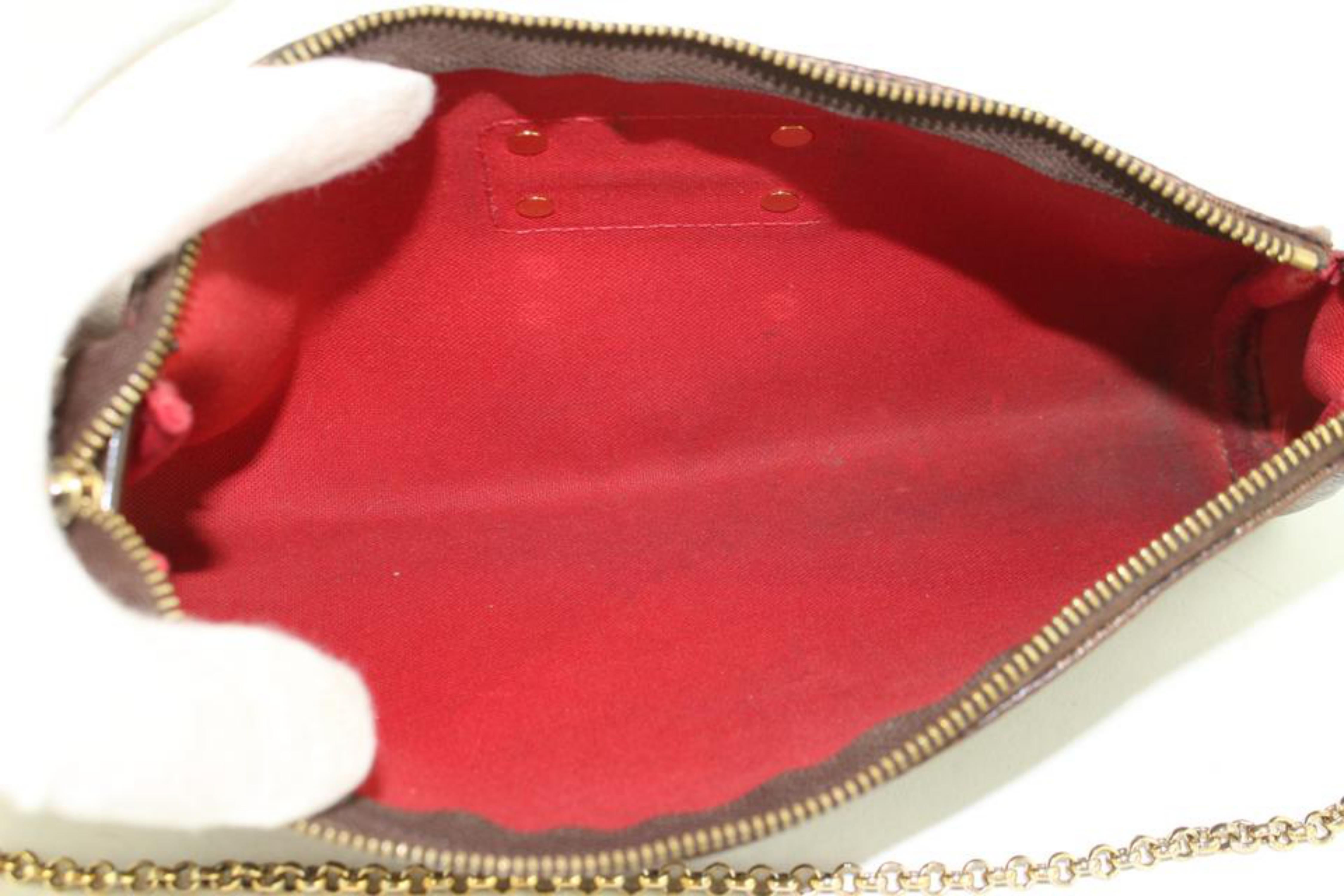 Gray Louis Vuitton Eva Damier Ebene 2way 3lz1128 Brown Coated Canvas Cross Body Bag For Sale