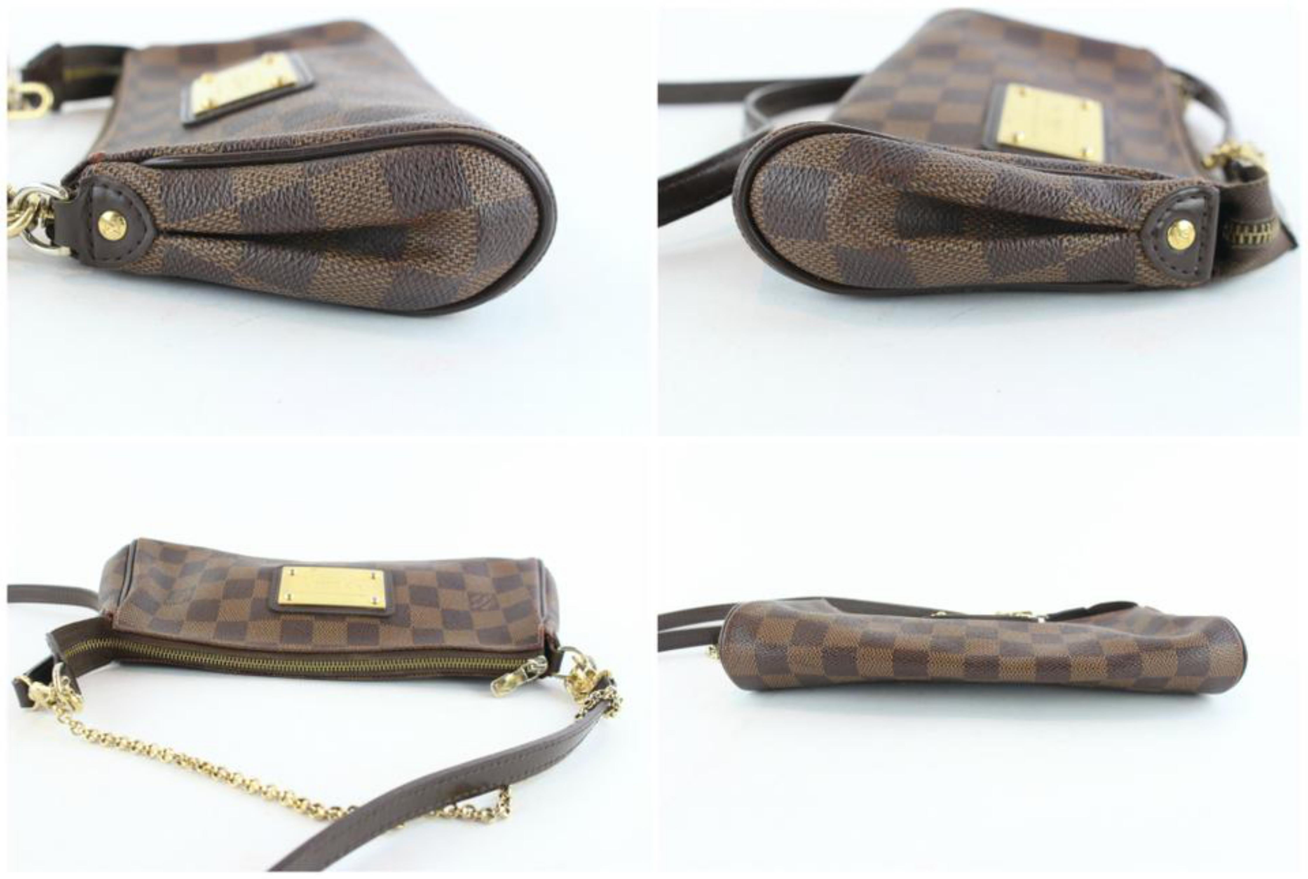 Louis Vuitton Eva Damier Ebene 2way 3lz1128 Brown Coated Canvas Cross Body Bag For Sale 1