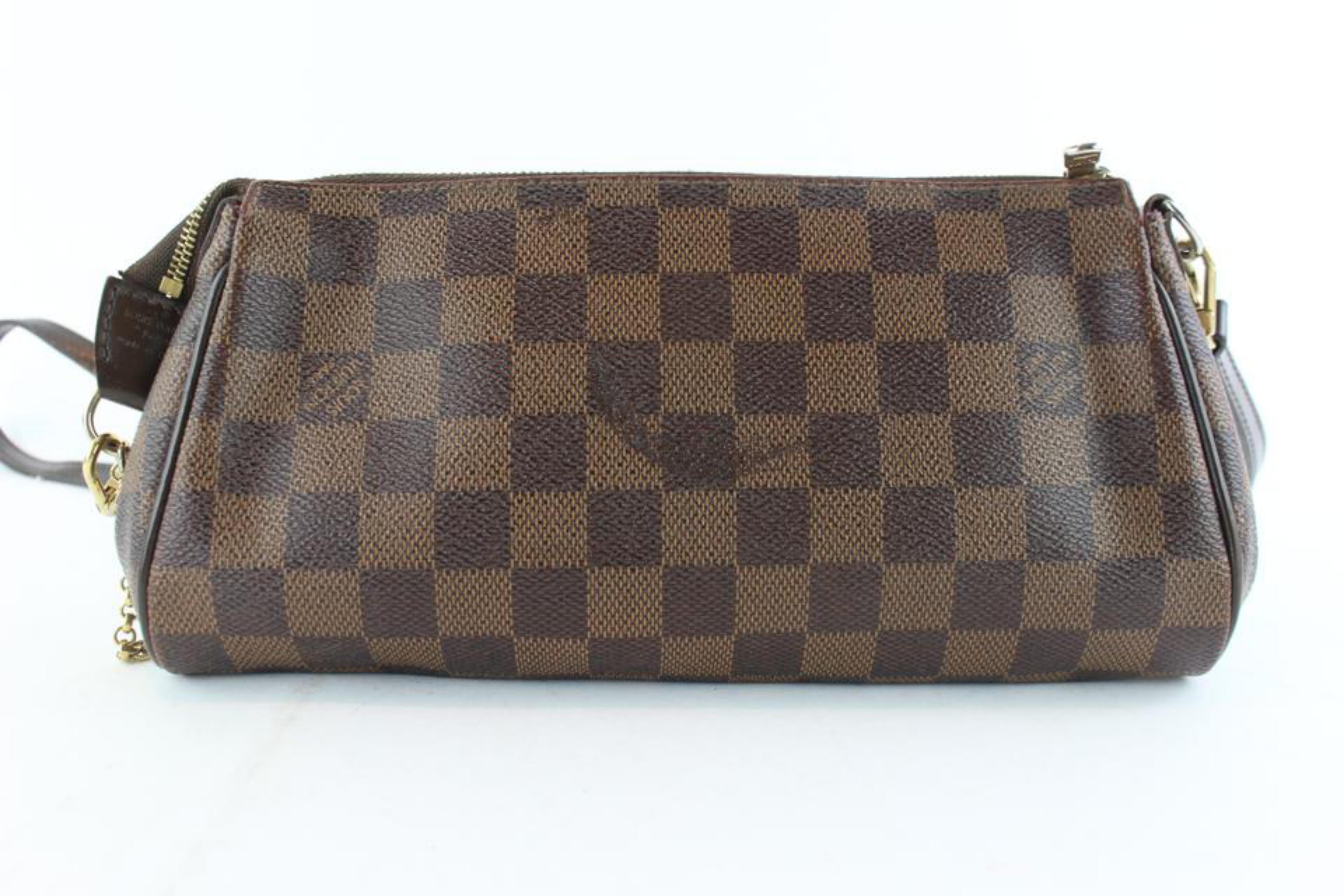 Louis Vuitton Eva Damier Ebene 2way 3lz1128 Brown Coated Canvas Cross Body Bag For Sale 2