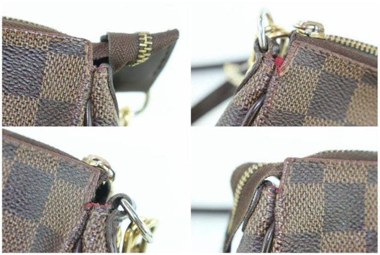 Louis Vuitton Eva Damier Ebene 2way 3lz1128 Brown Coated Canvas Cross Body  Bag For Sale at 1stDibs